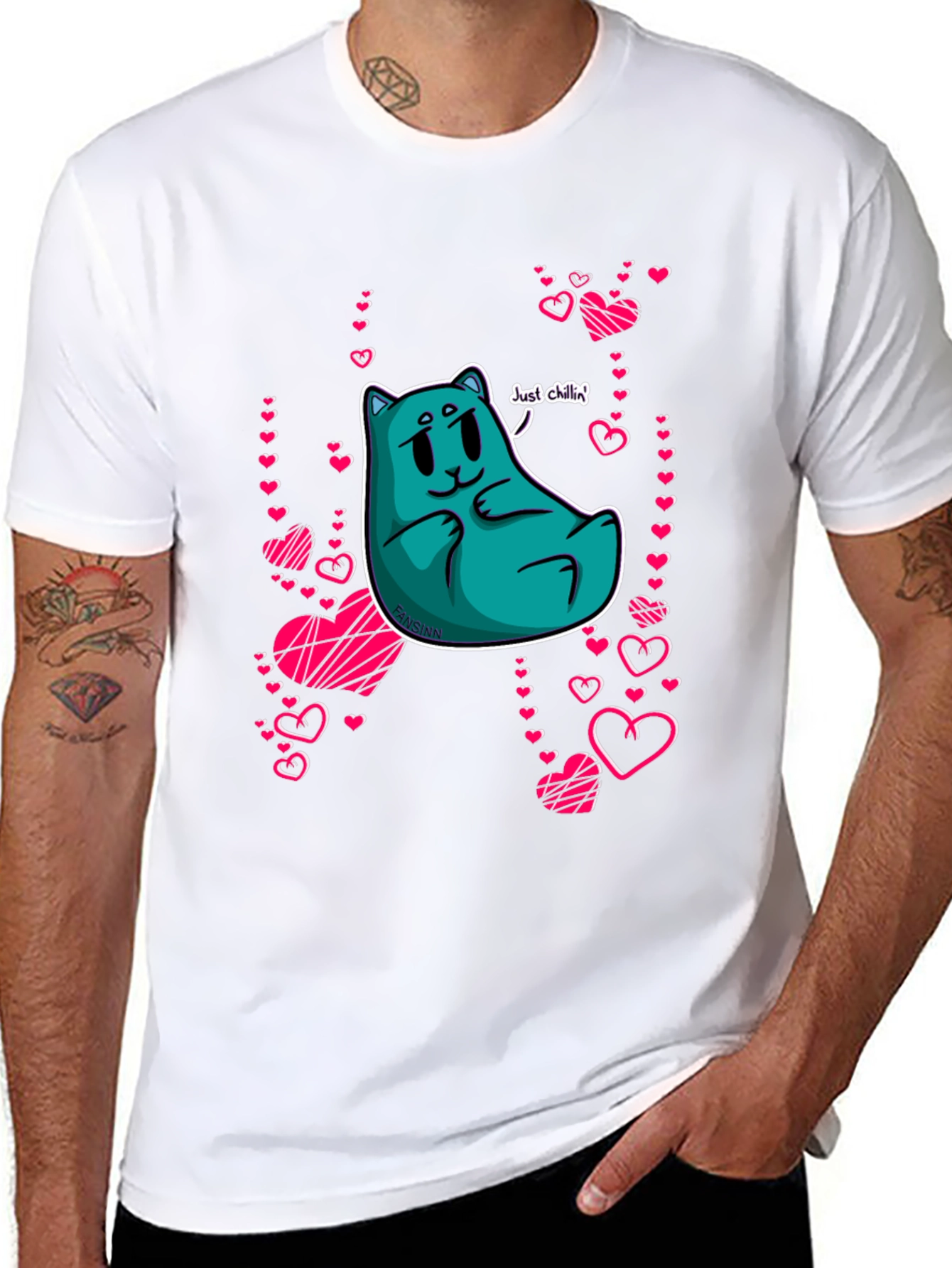 Chill Cat Valentines T-Shirt