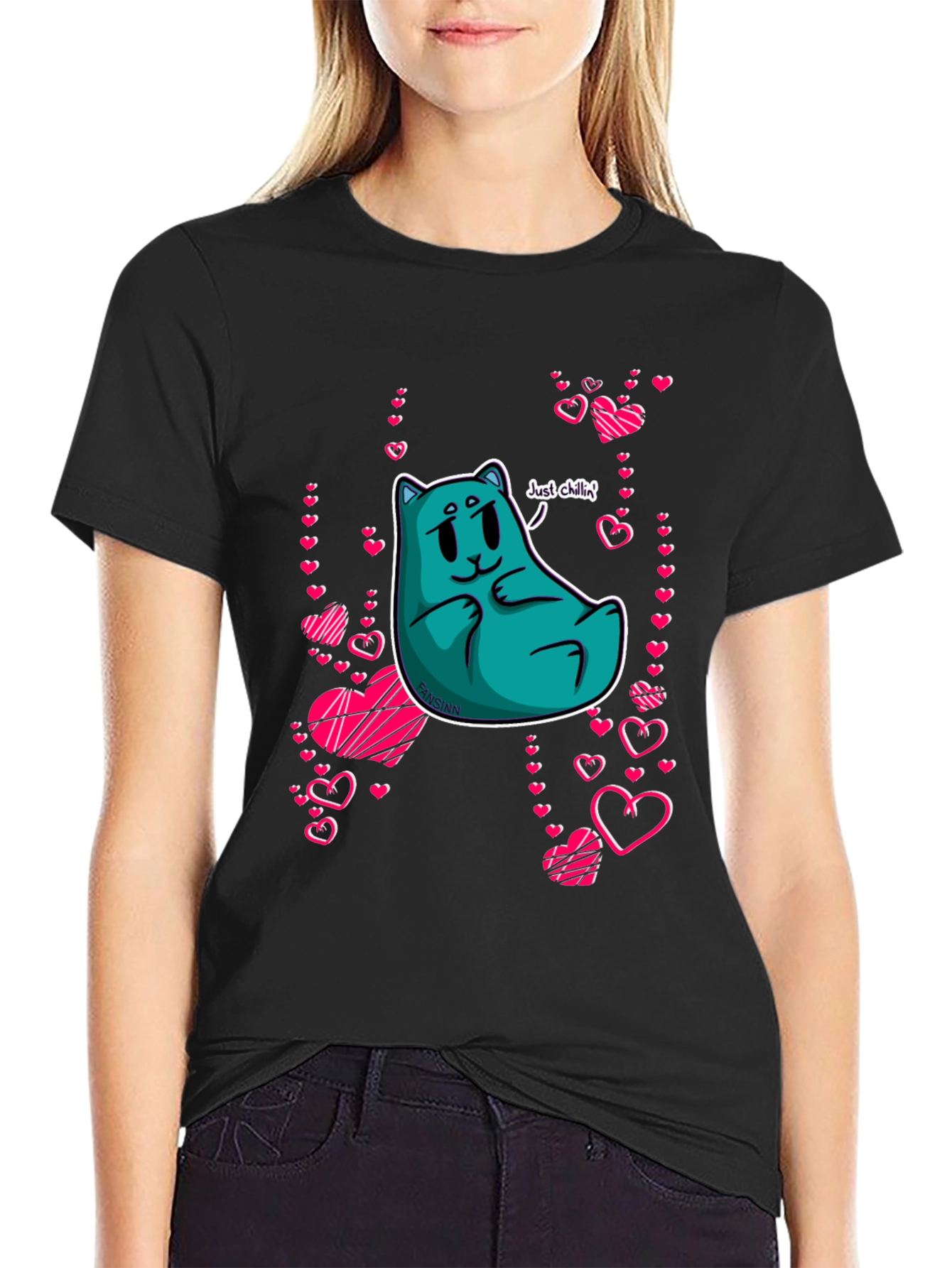 Chill Cat Valentines T-Shirt