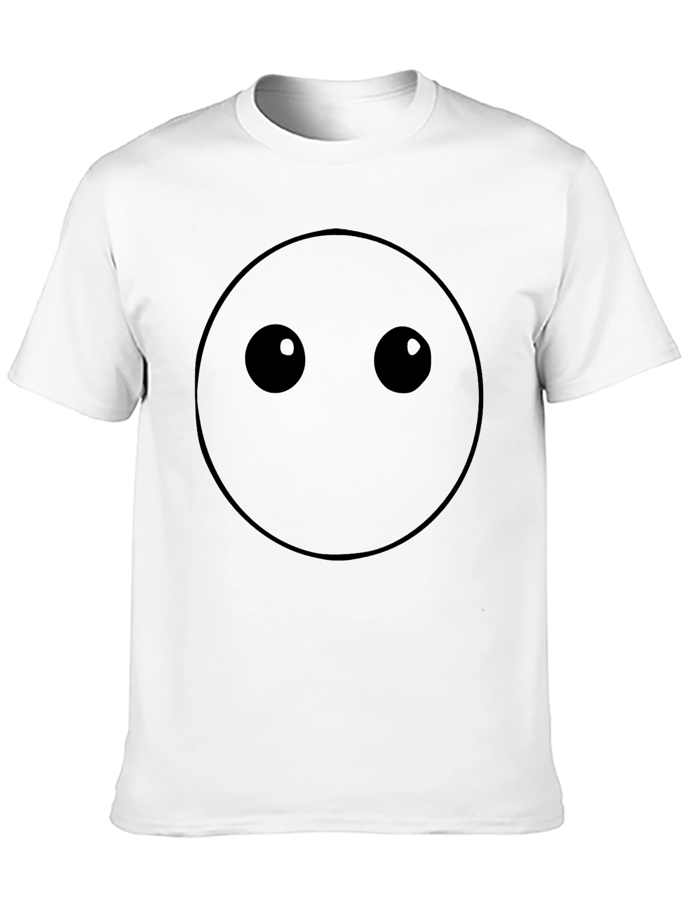 Minimalist Black Graphic Tee - Emoticon Style