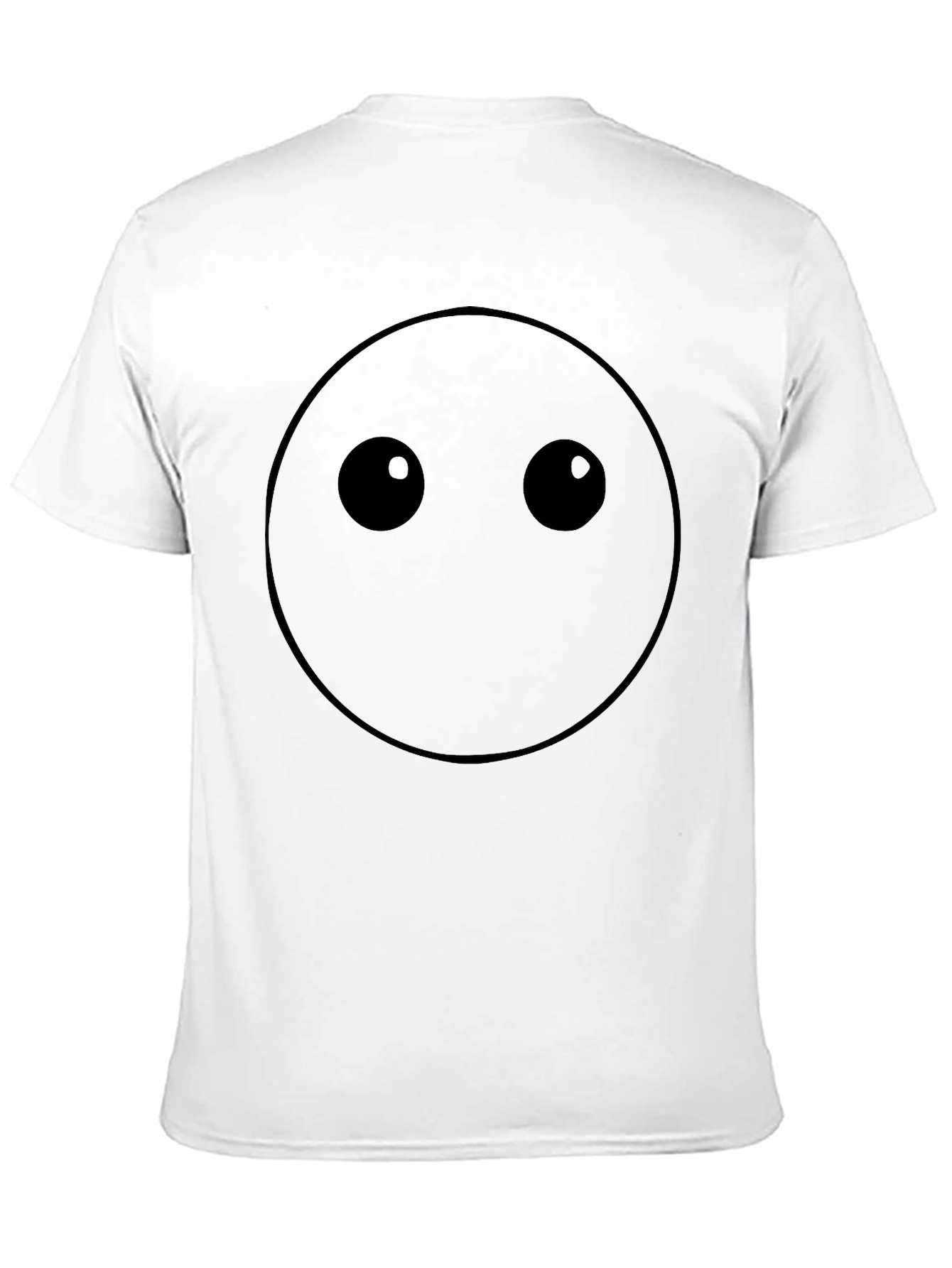 Minimalist Black Graphic Tee - Emoticon Style