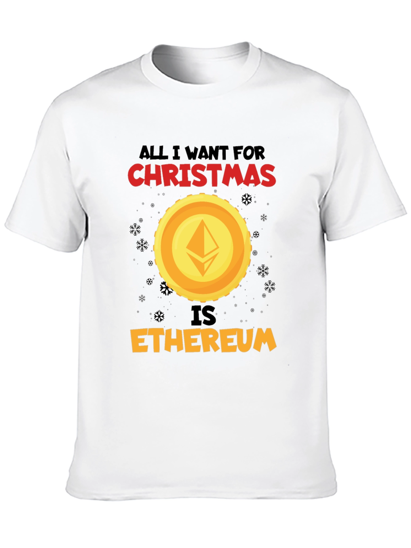 All I Want For Christmas Ethereum Black T-Shirt