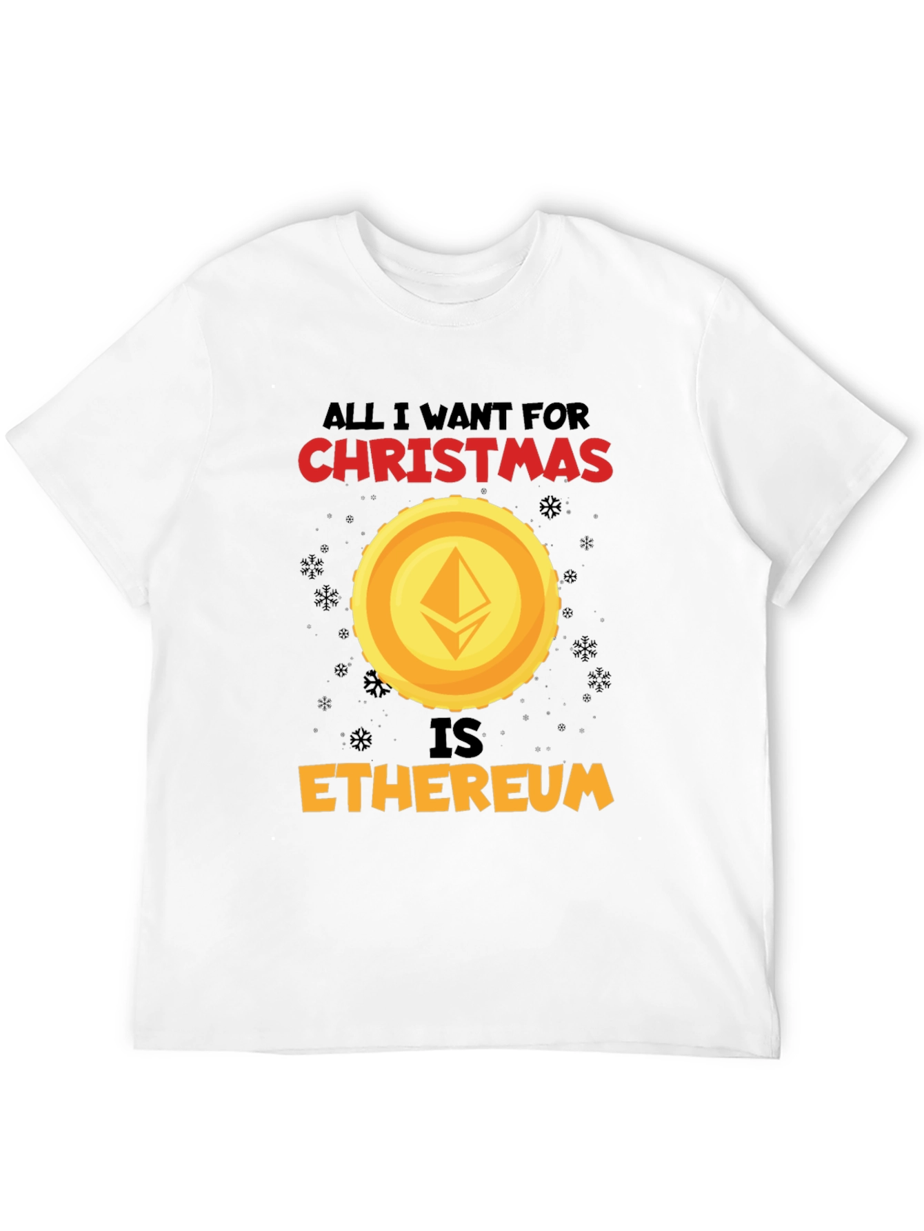 All I Want For Christmas Ethereum Black T-Shirt