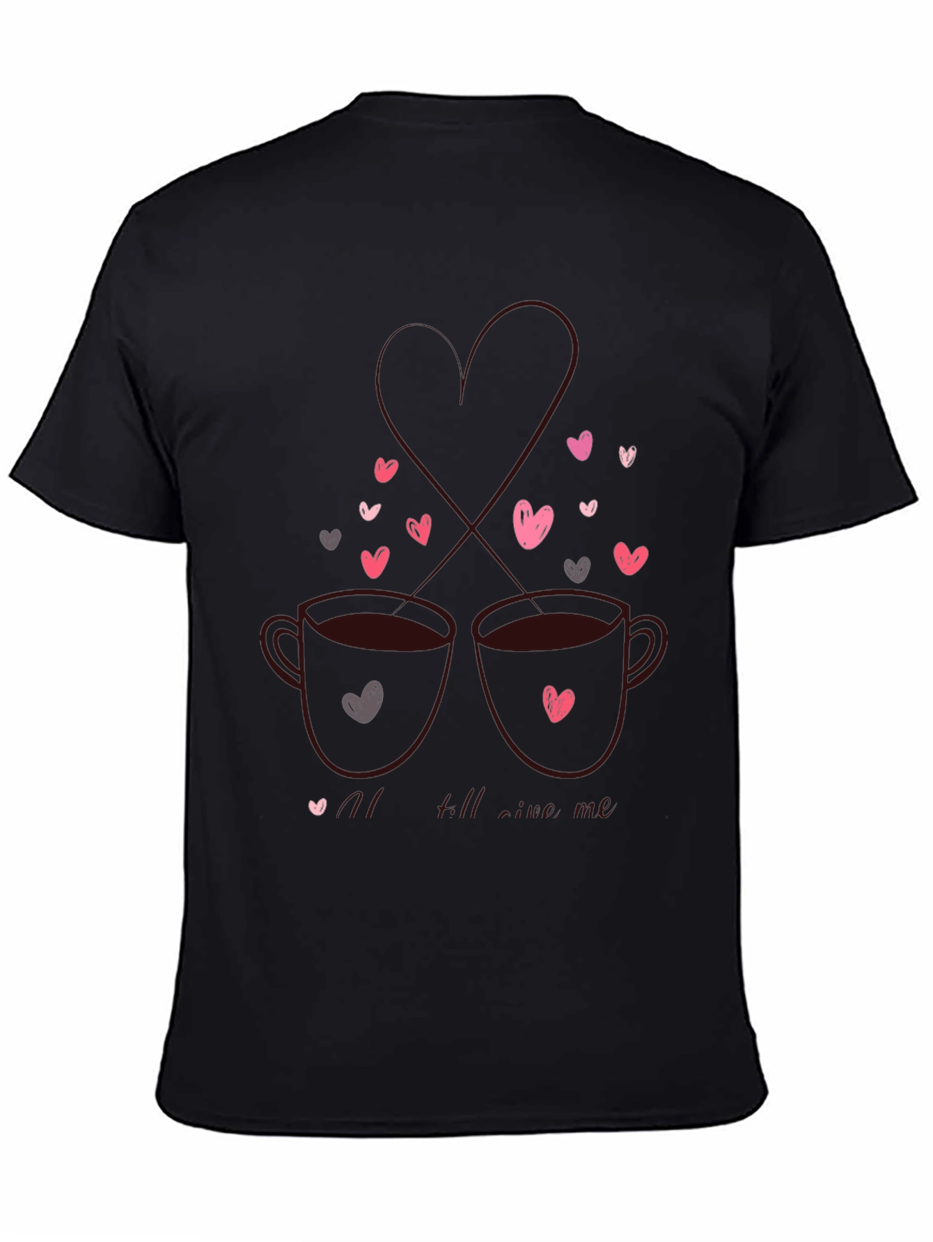 Coffee & Hearts Graphic Tee - Love Valentines Shirt
