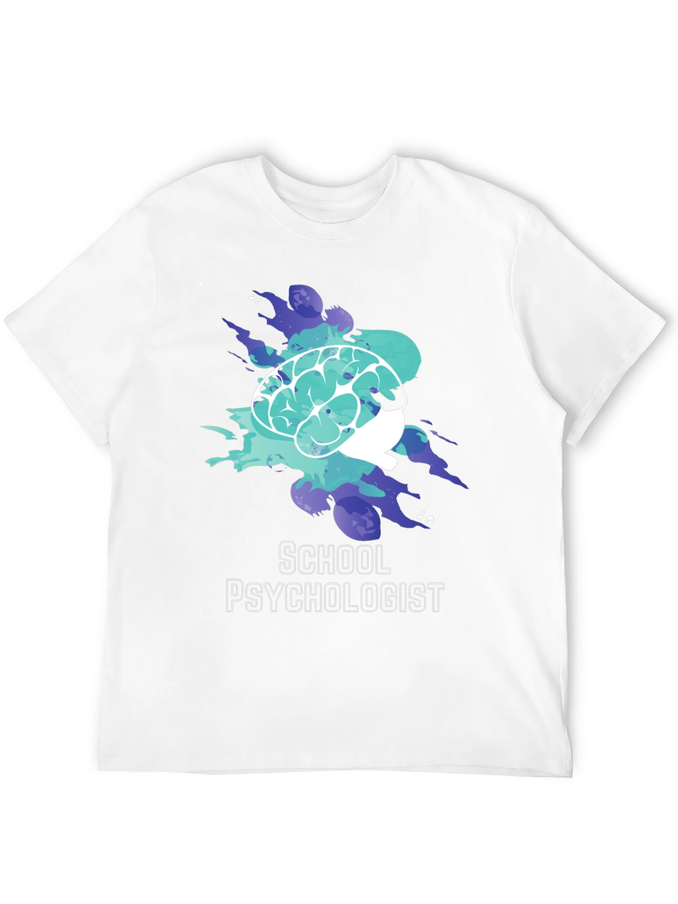 School Psychologist T-Shirt Brain Graphic Tee