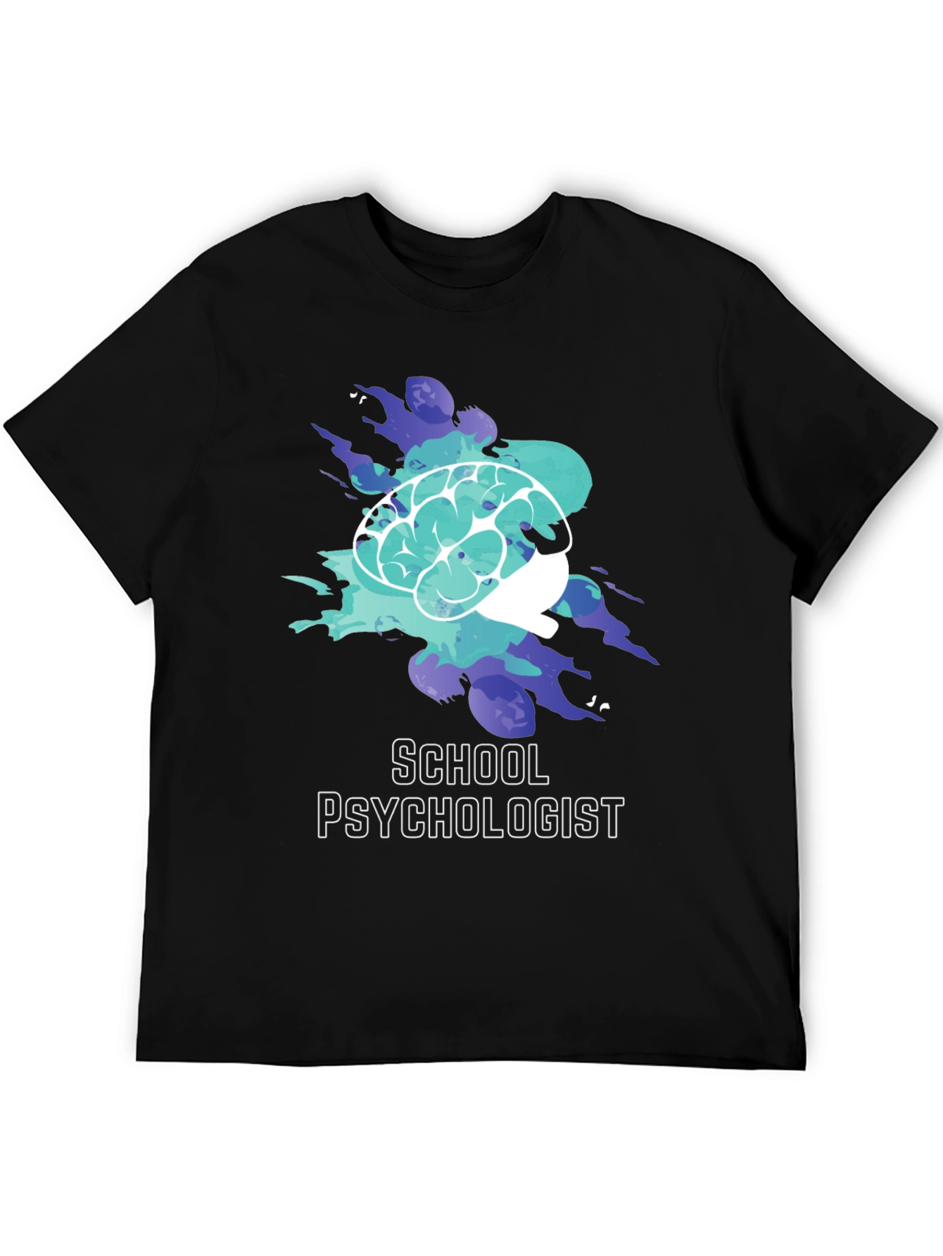 School Psychologist T-Shirt Brain Graphic Tee