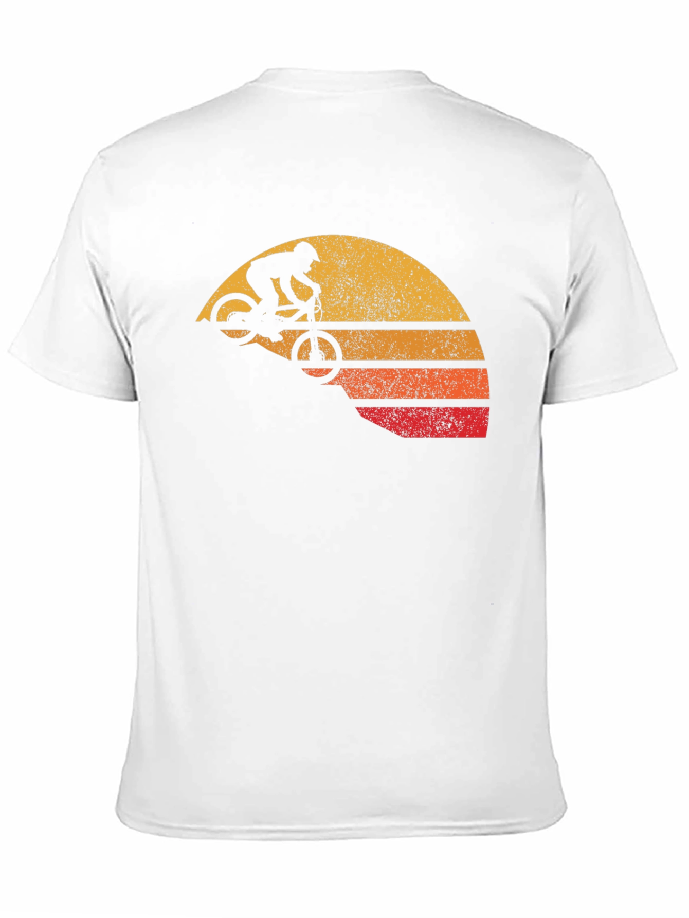 Retro Mountain Bike Sunset Graphic T-Shirt