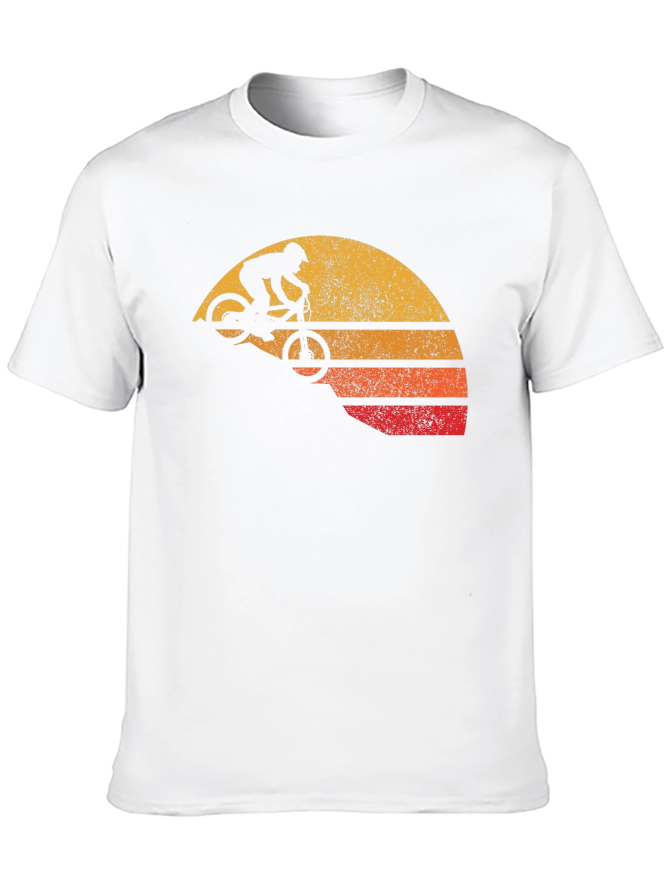 Retro Mountain Bike Sunset Graphic T-Shirt