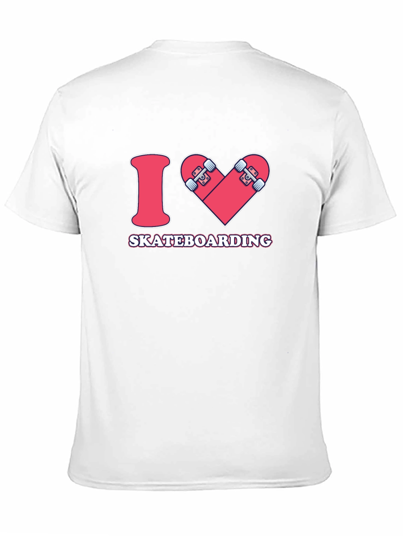 I Heart Skateboarding Graphic Tee - Black