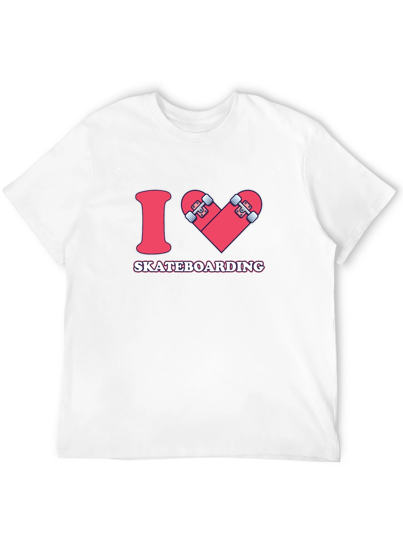 I Heart Skateboarding Graphic Tee - Black