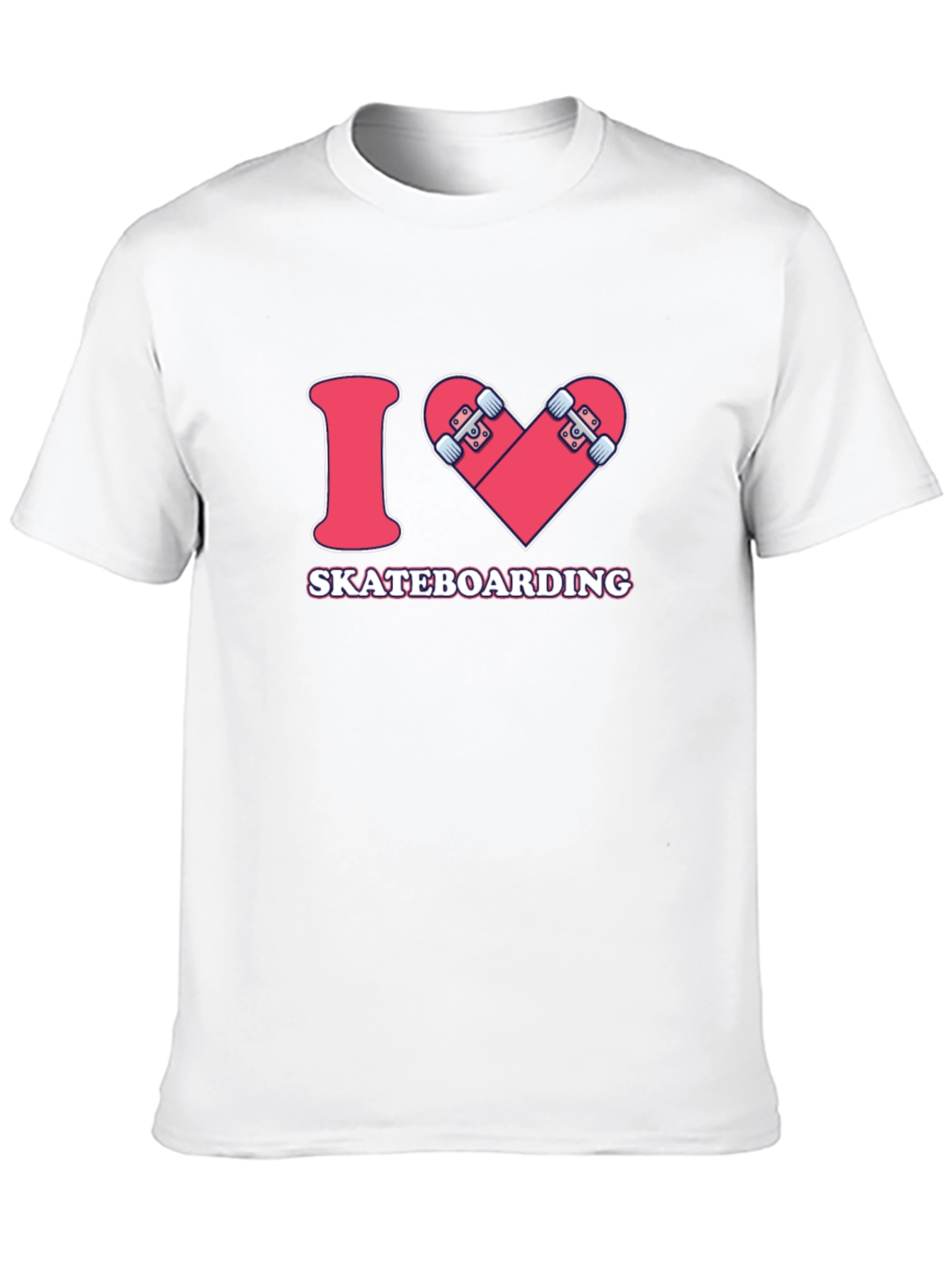 I Heart Skateboarding Graphic Tee - Black