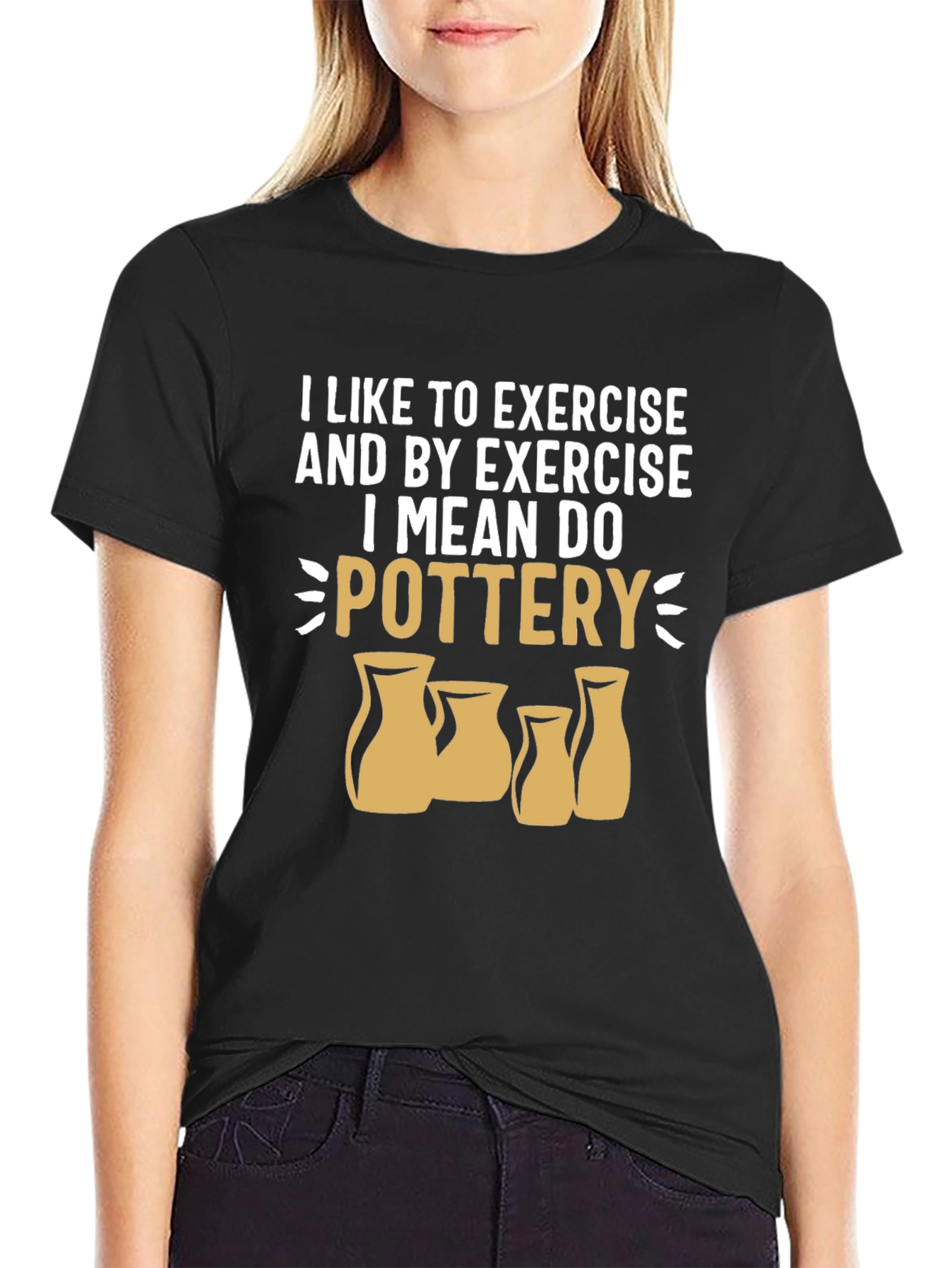 Pottery Exercise Graphic Tee - Black