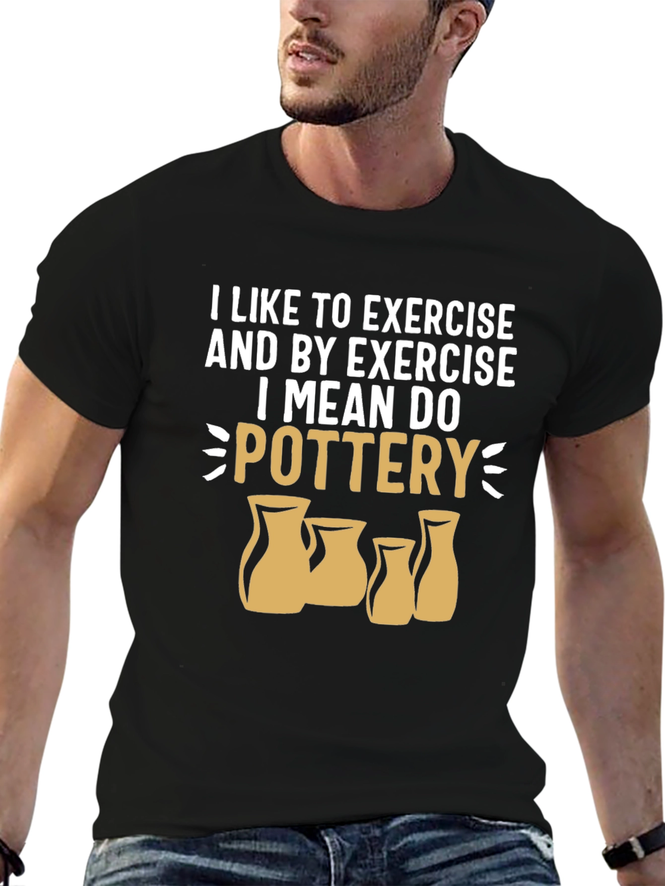 Pottery Exercise Graphic Tee - Black