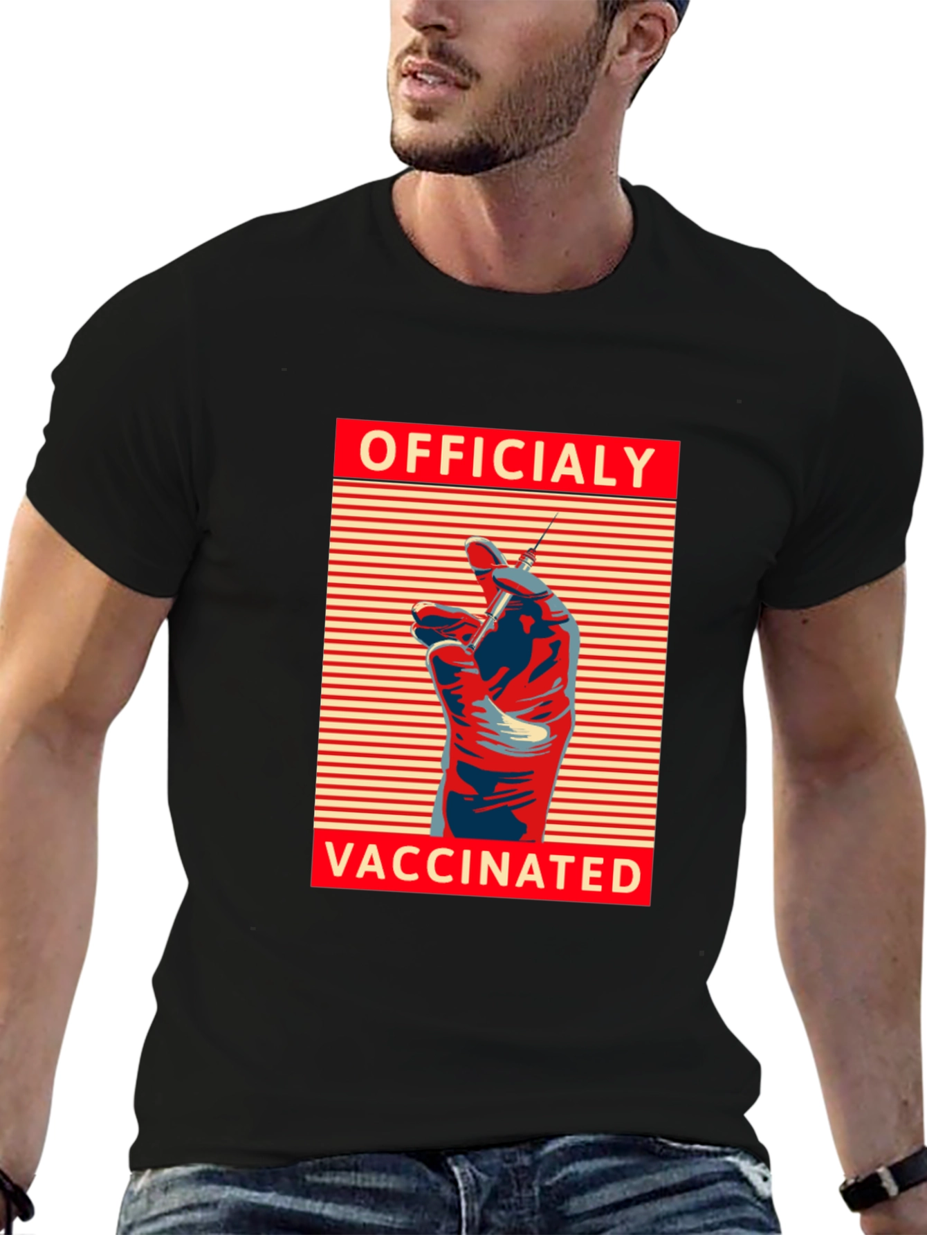 Officially Vaccinated Graphic Tee - Modern Comfort