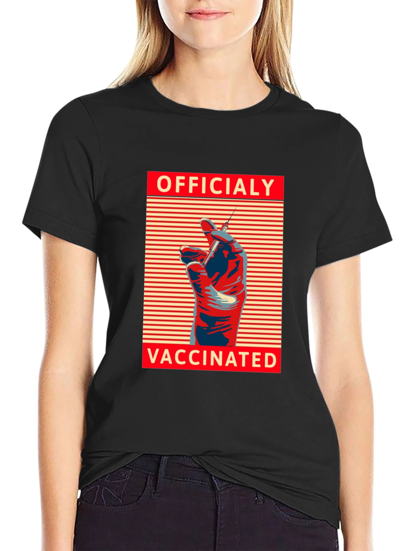 Officially Vaccinated Graphic Tee - Modern Comfort
