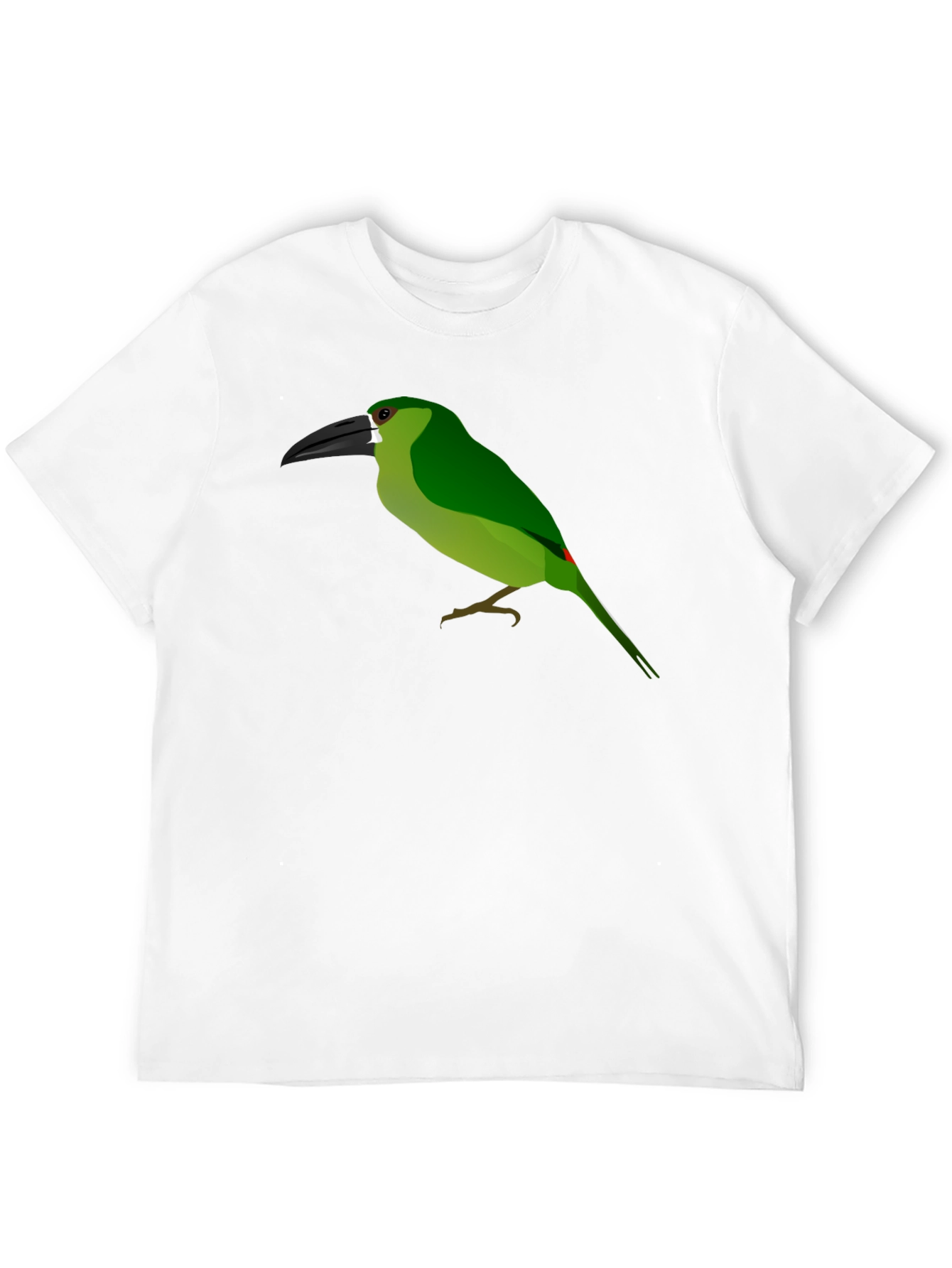 Green Bird Graphic Black Tee