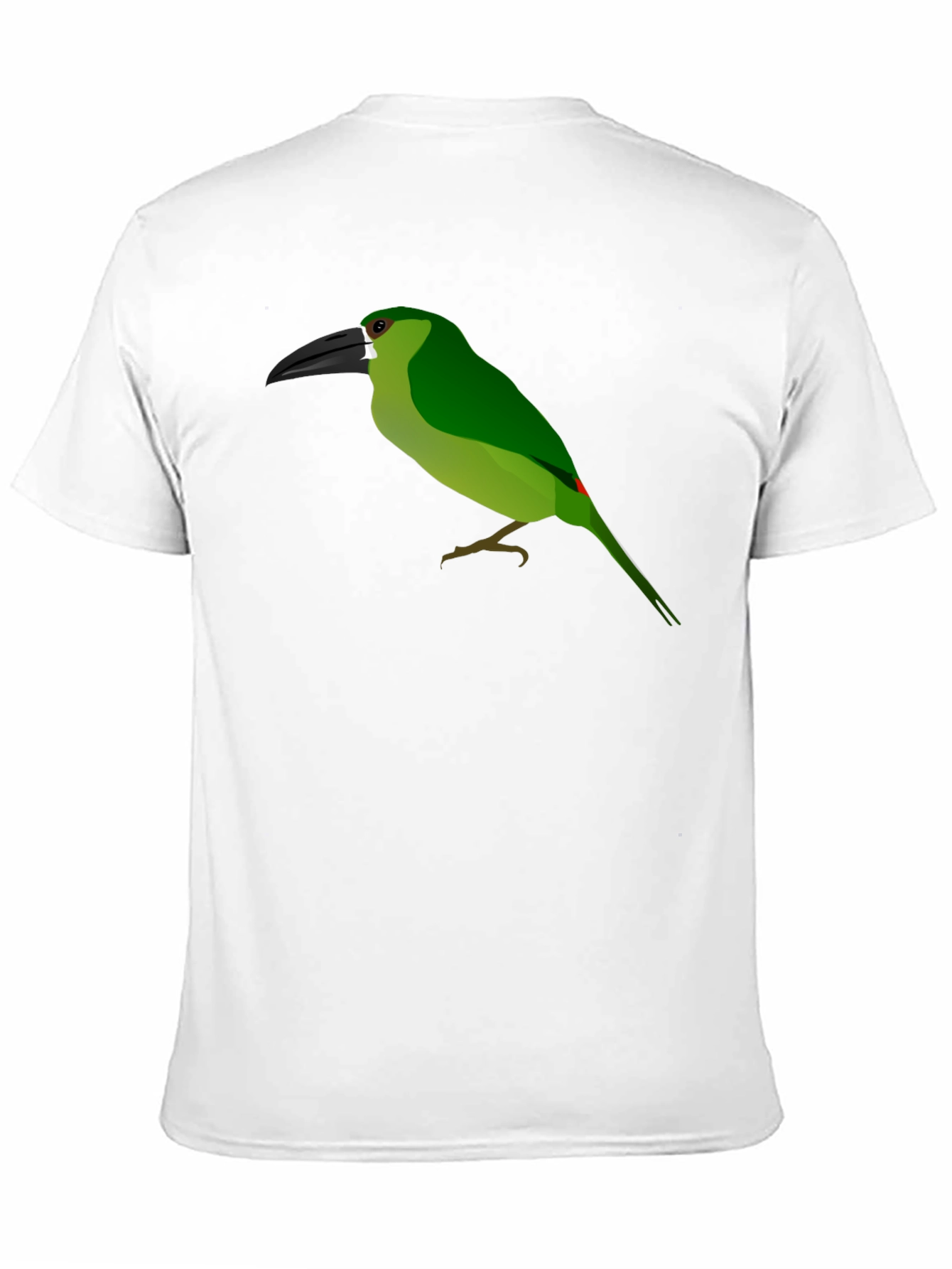 Green Bird Graphic Black Tee