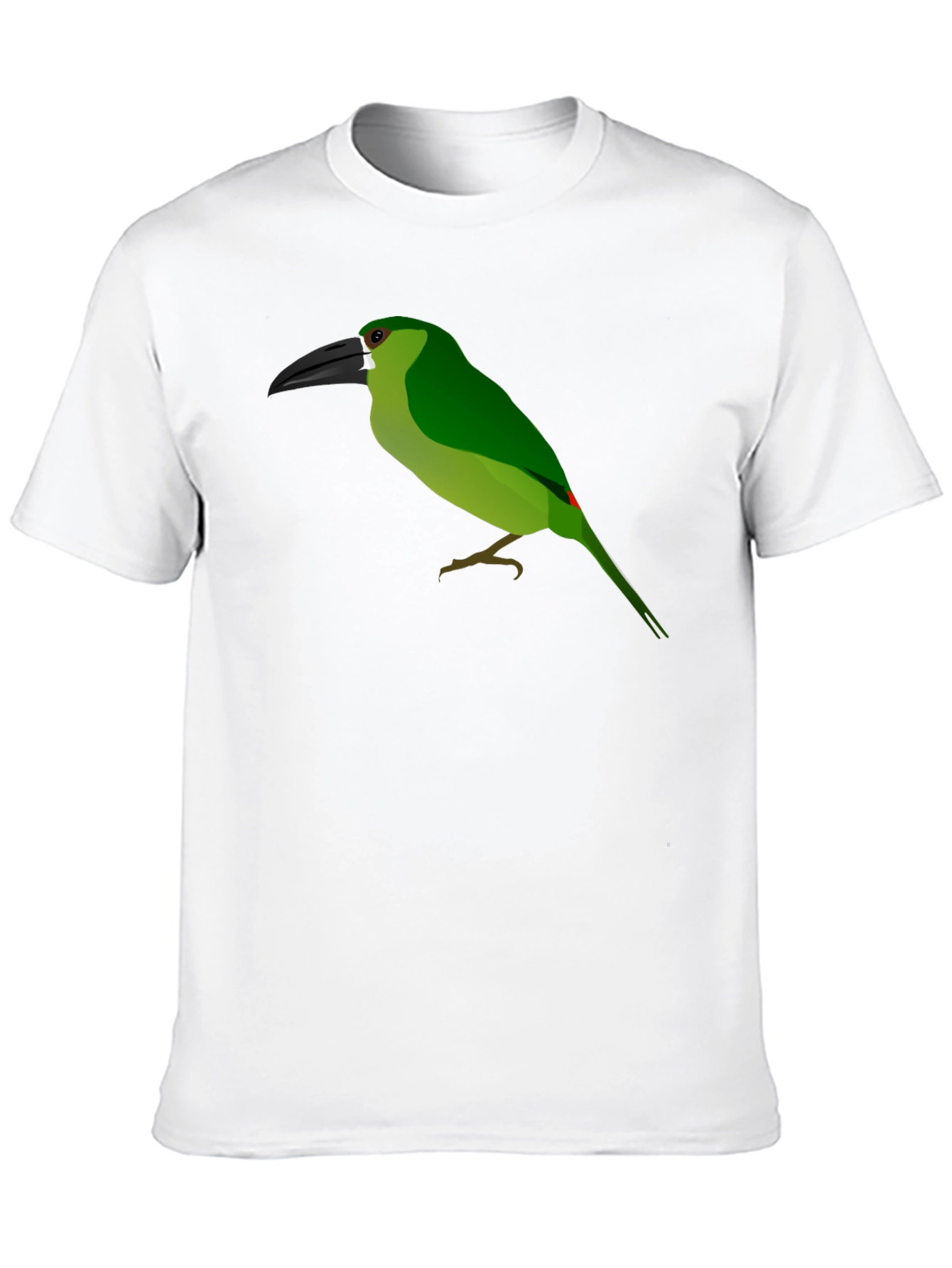 Green Bird Graphic Black Tee