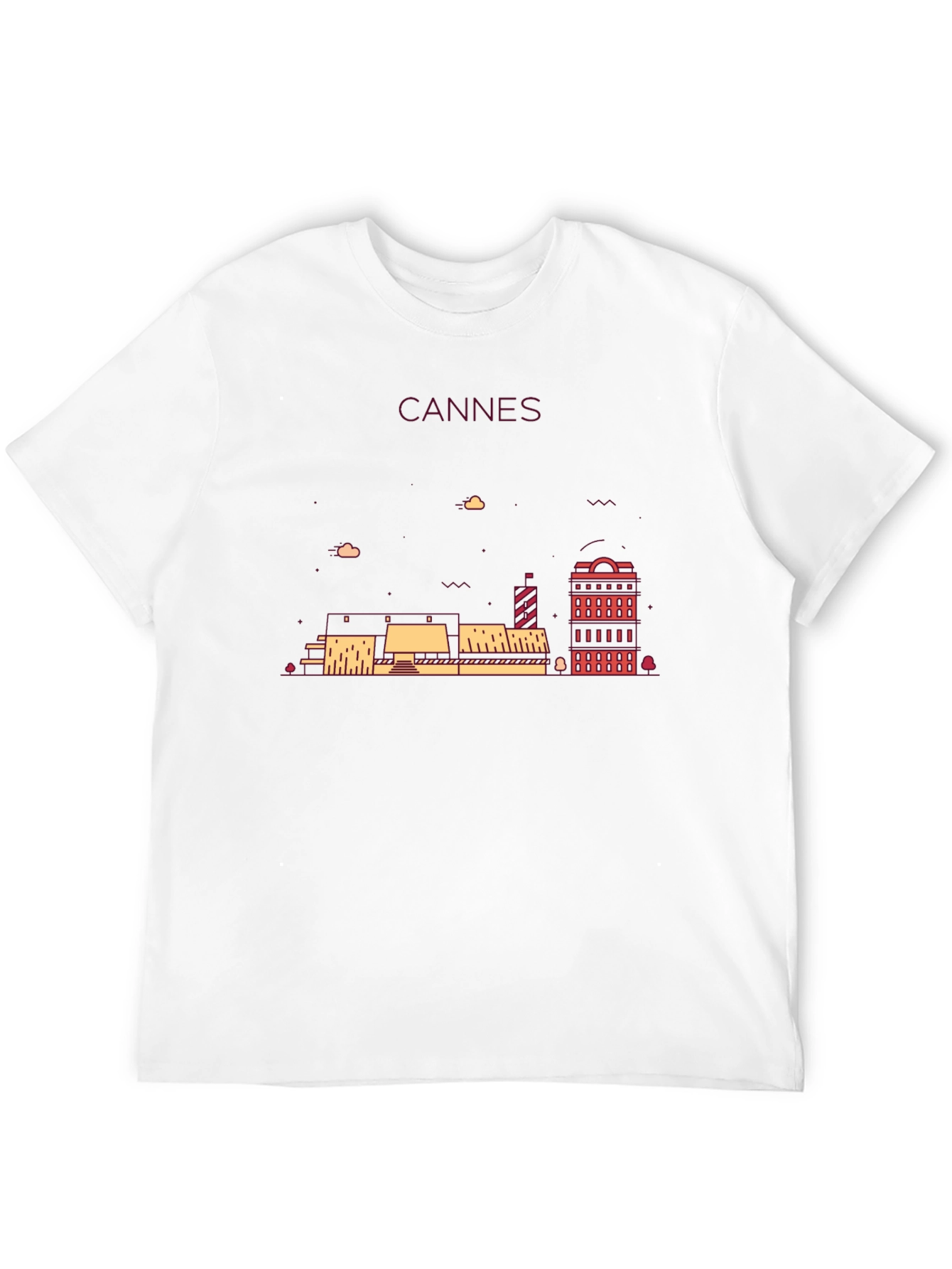 Cannes Skyline Graphic Tee - Black