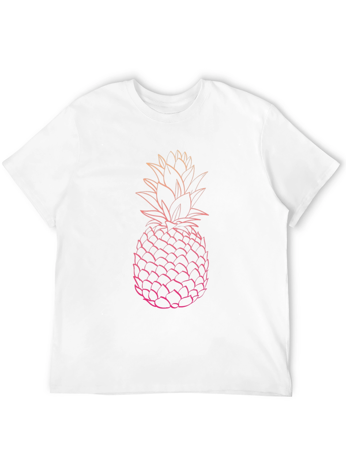 Pineapple Graphic Tee - Black Cotton T-Shirt