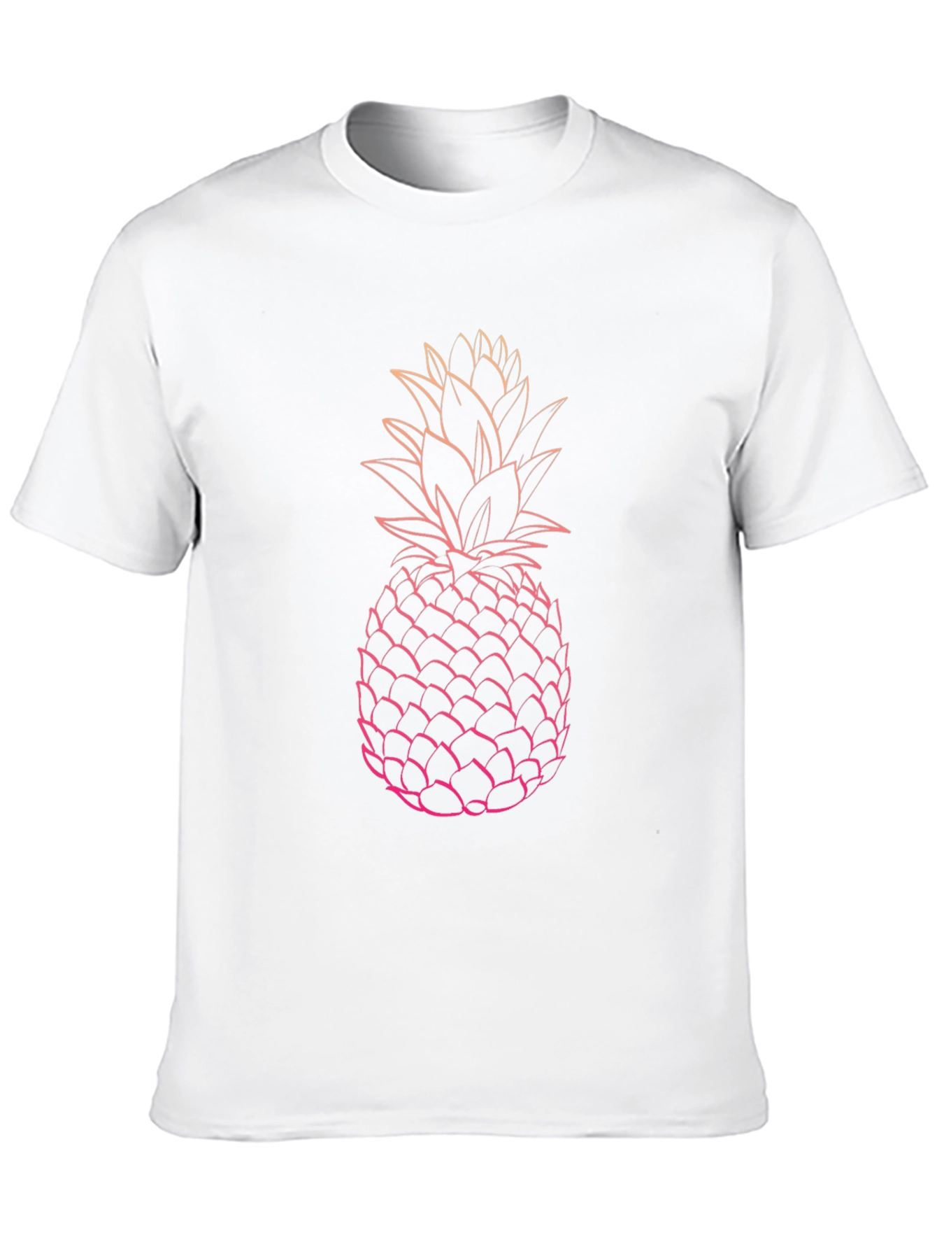 Pineapple Graphic Tee - Black Cotton T-Shirt