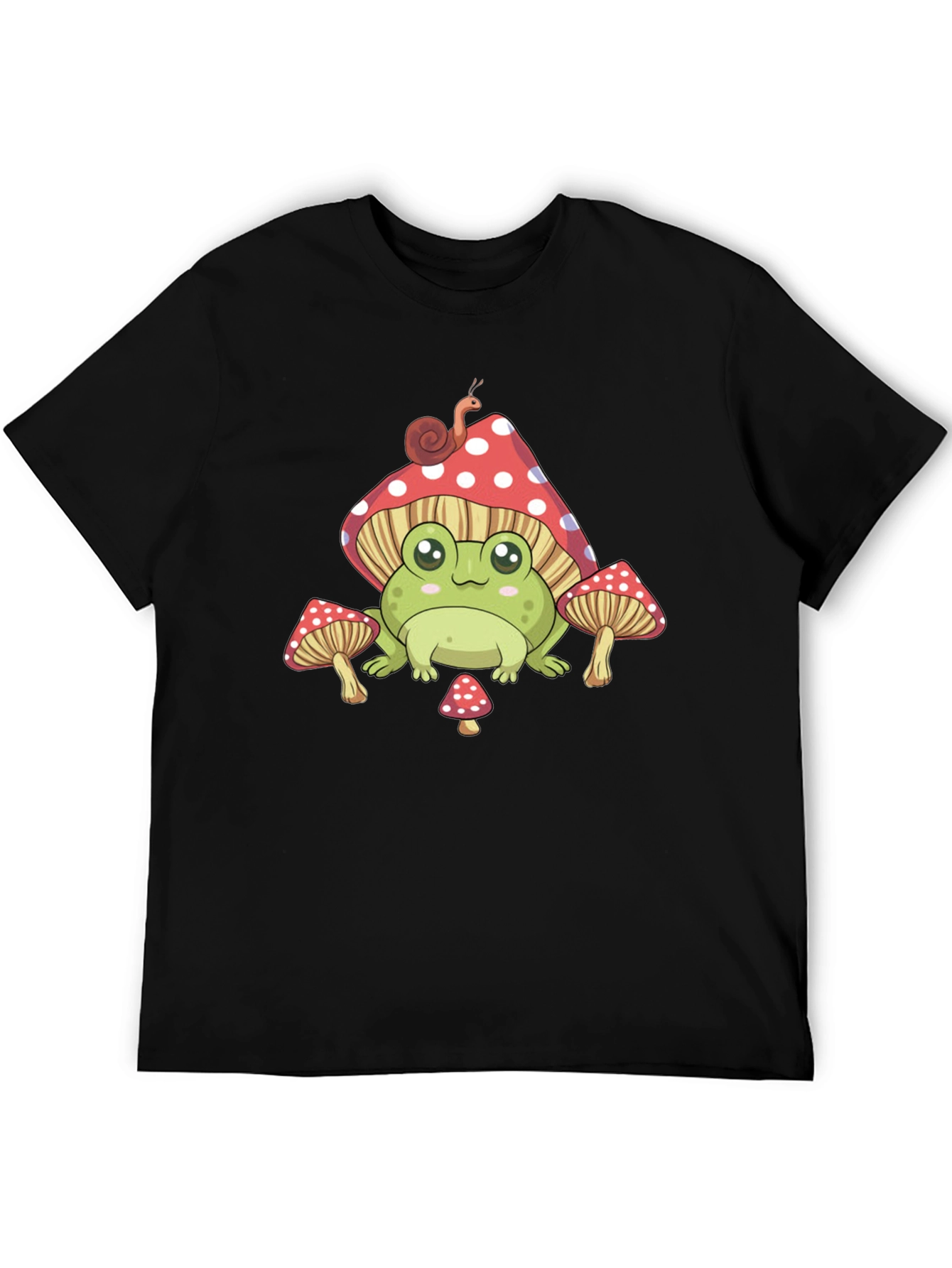 Cute Frog & Mushroom T-Shirt - Whimsical Design