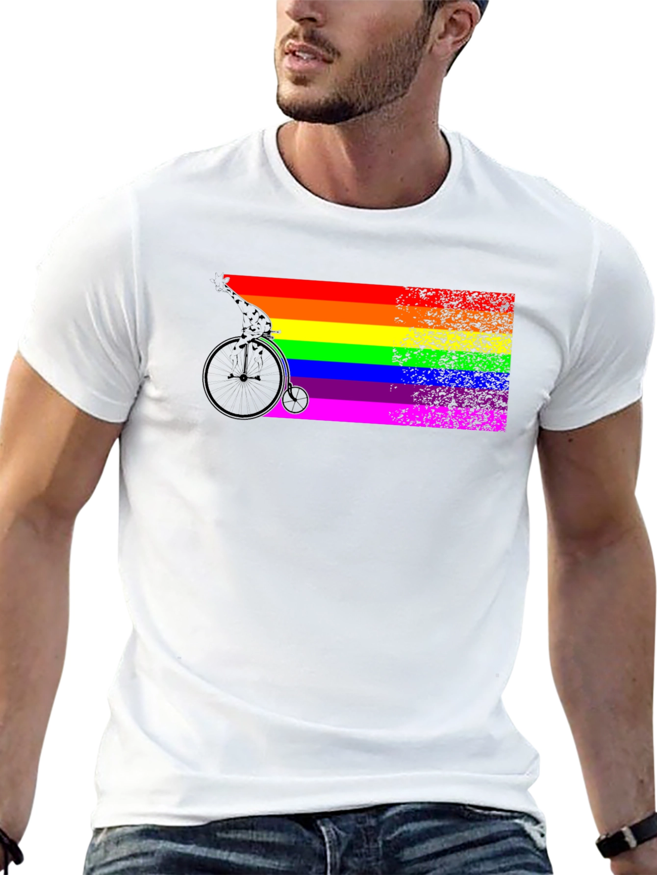 Rainbow Pride Bicycle Graphic T-Shirt