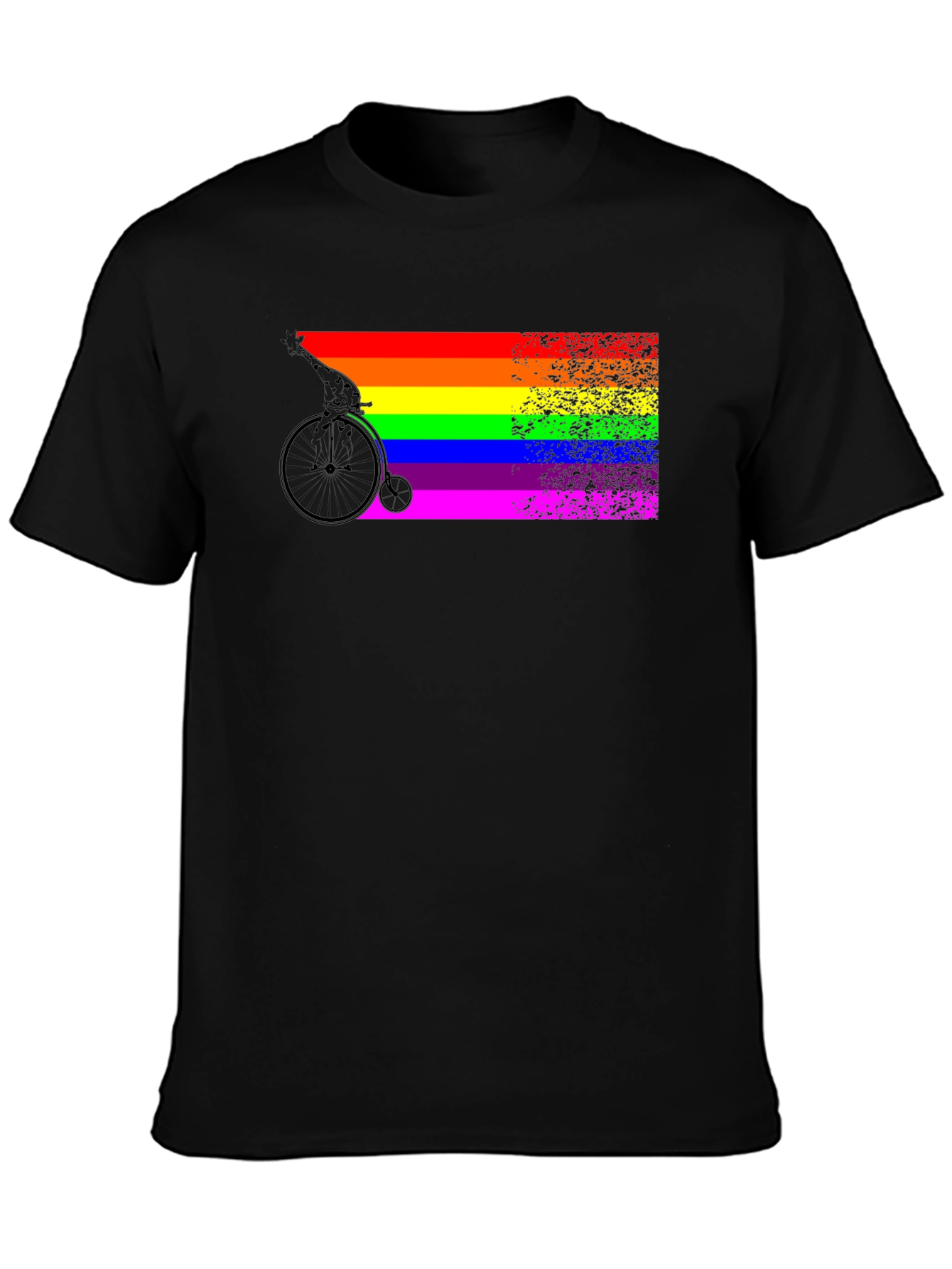 Rainbow Pride Bicycle Graphic T-Shirt