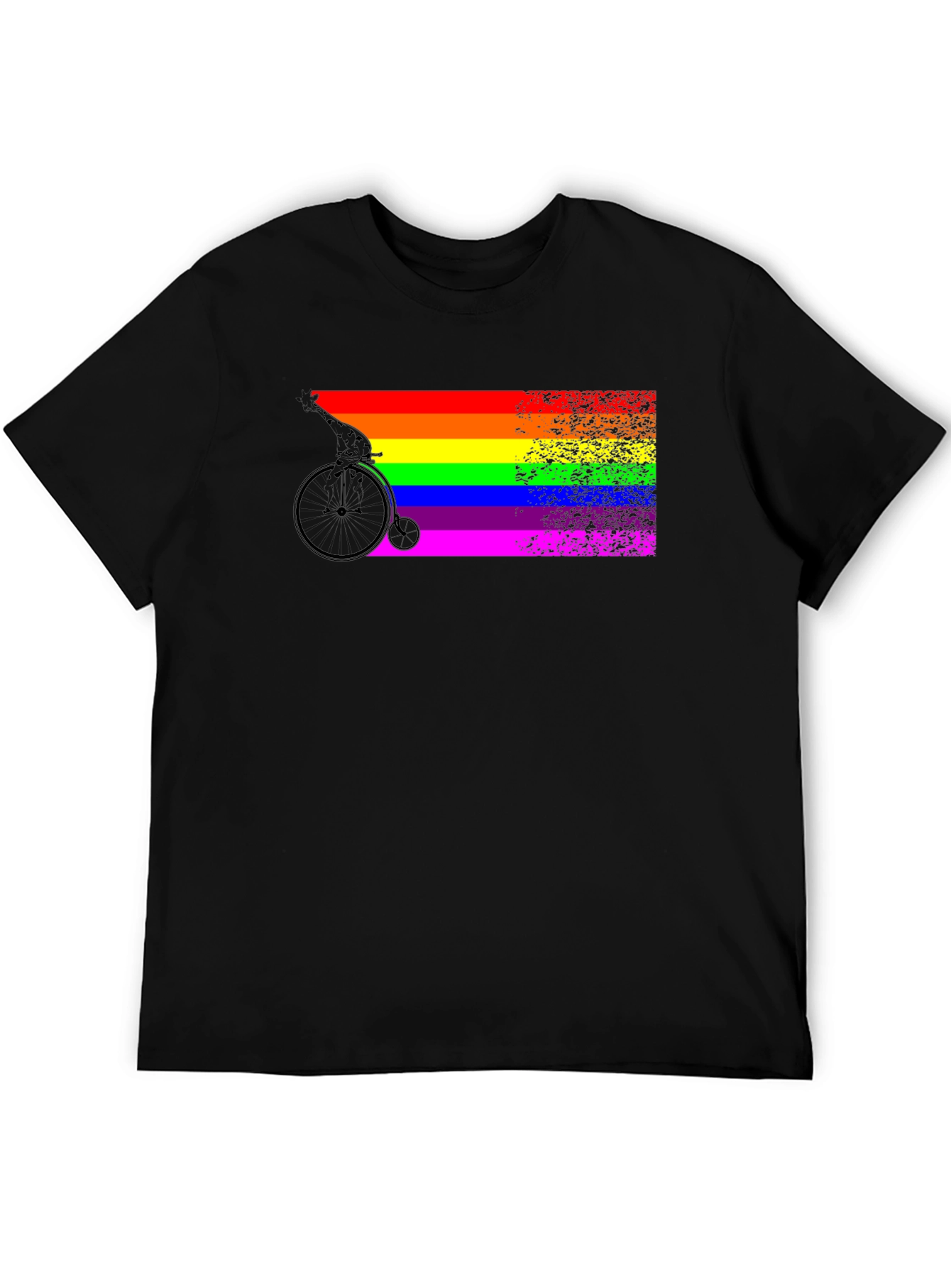 Rainbow Pride Bicycle Graphic T-Shirt