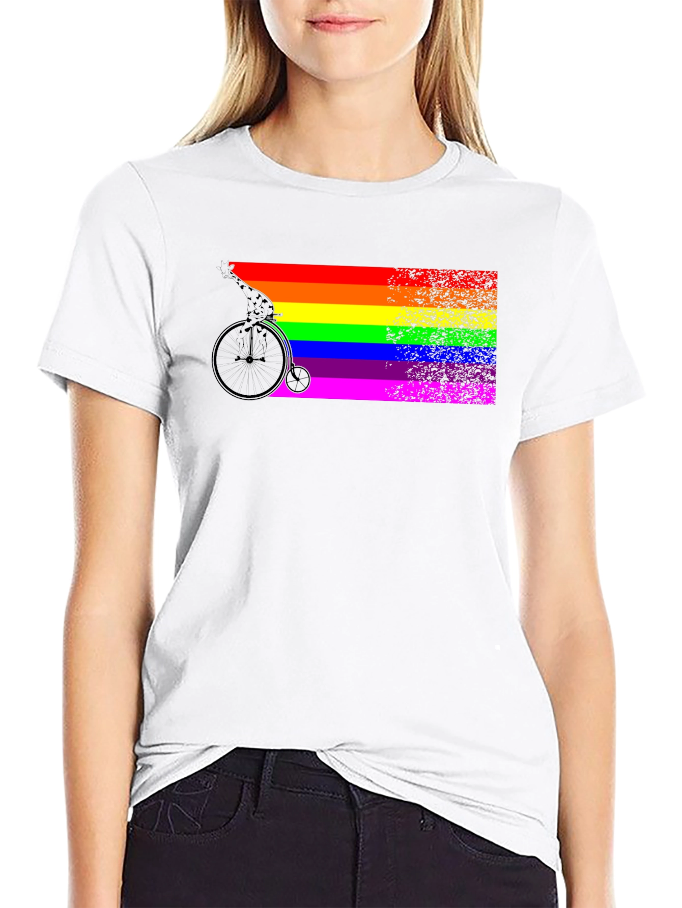 Rainbow Pride Bicycle Graphic T-Shirt