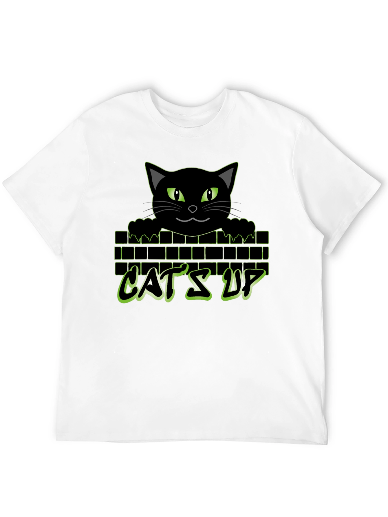 Cats Up Graphic T-Shirt - Black