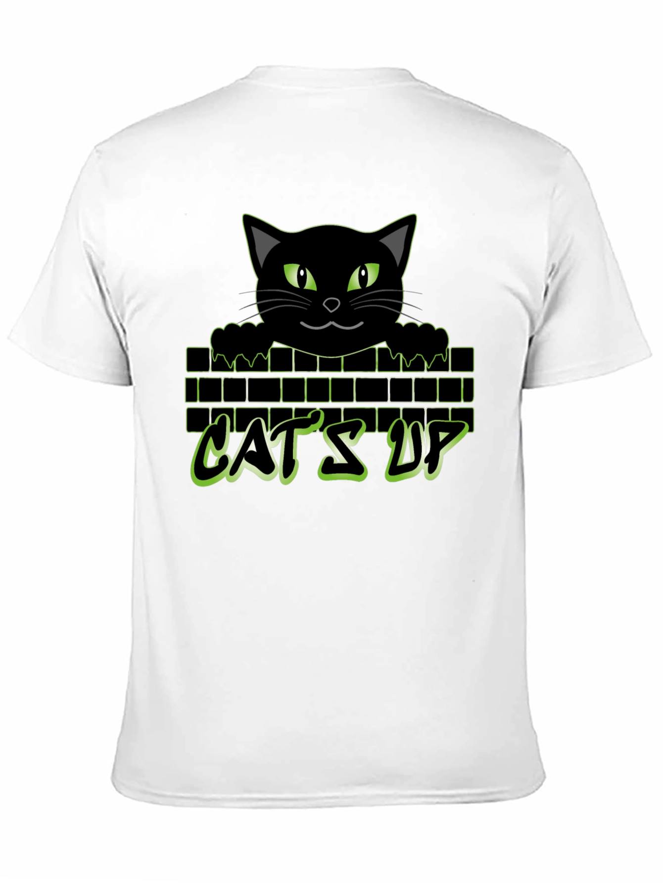 Cats Up Graphic T-Shirt - Black