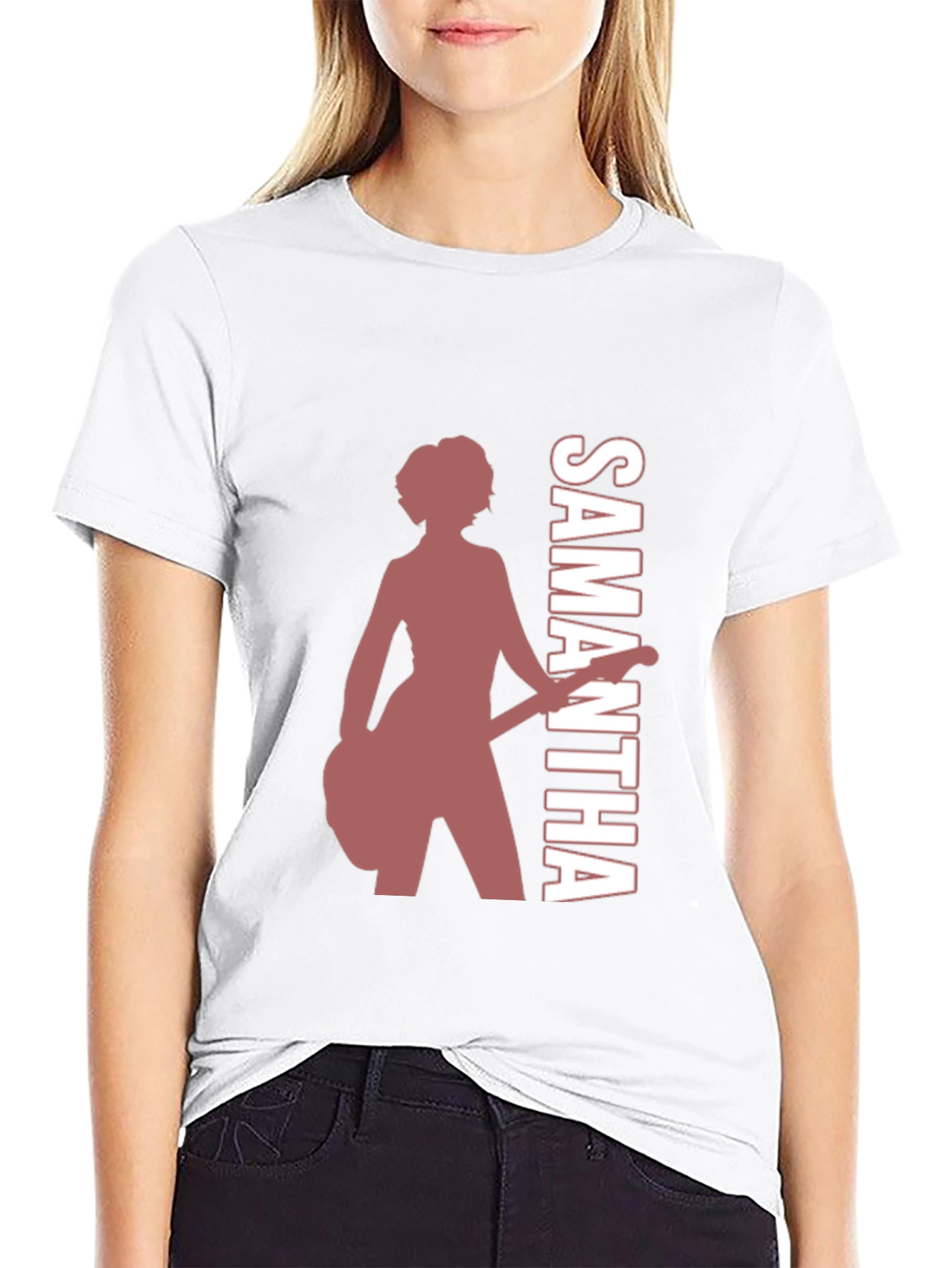 Samantha Guitar Player Graphic Tee