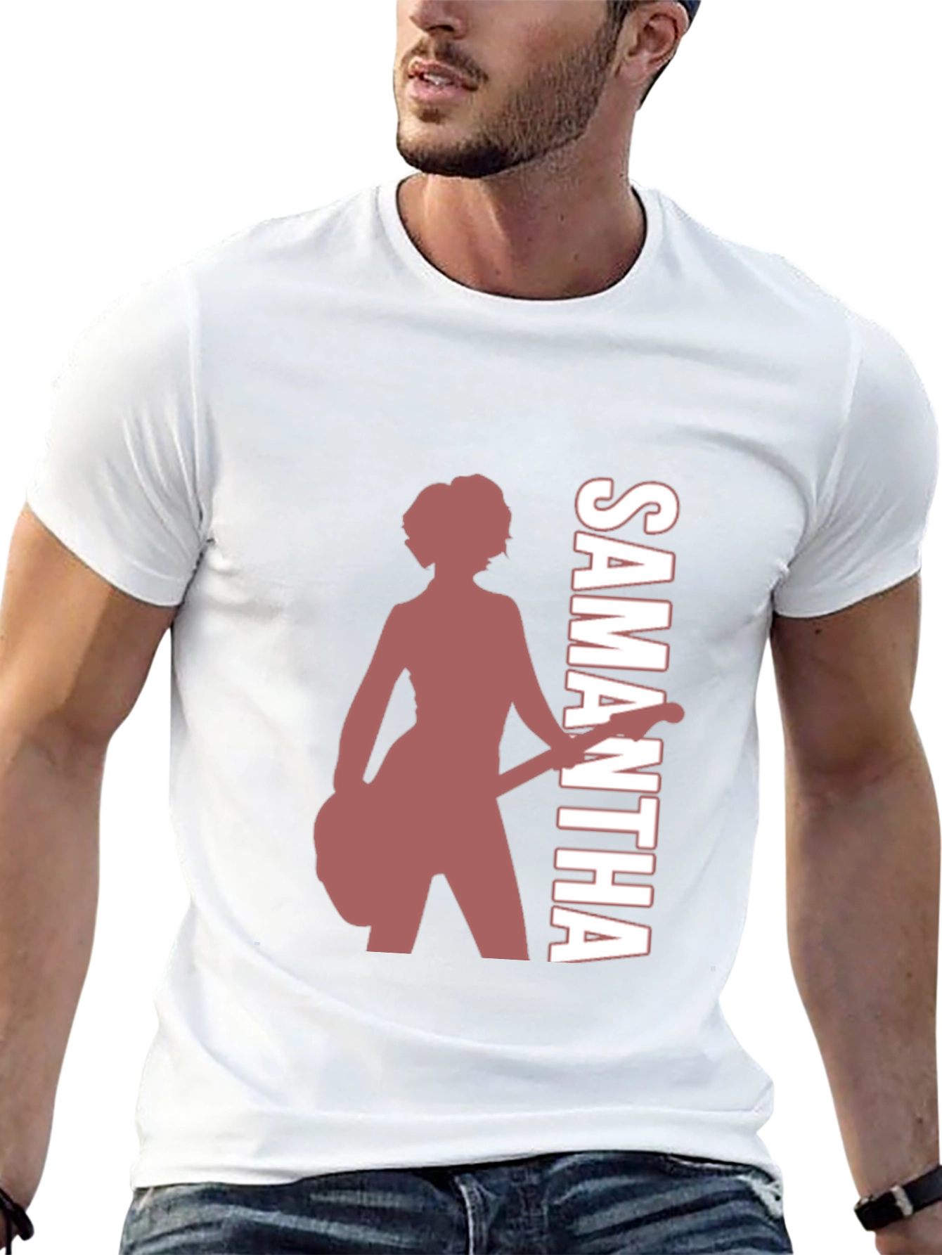 Samantha Guitar Player Graphic Tee