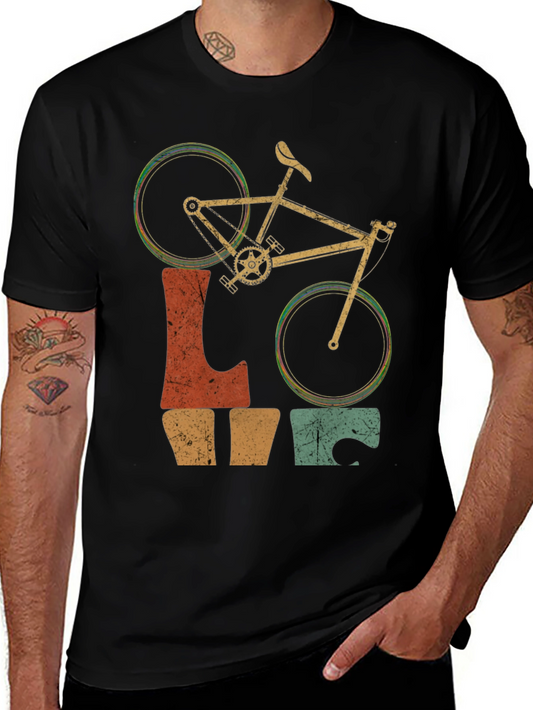 Vintage Bicycle LOVE Graphic Tee - Casual Comfort