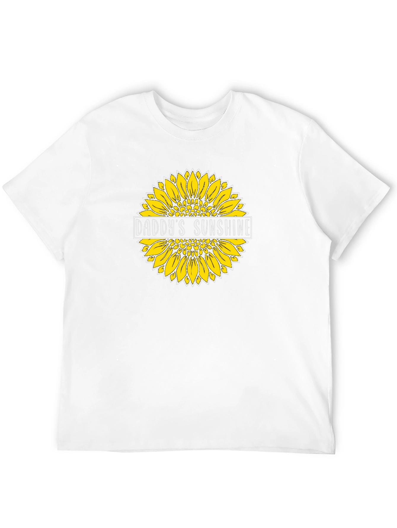 Daddys Sunshine Sunflower Graphic Tee - Black Cotton