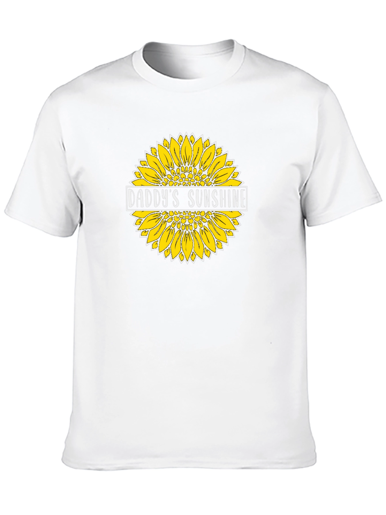 Daddys Sunshine Sunflower Graphic Tee - Black Cotton