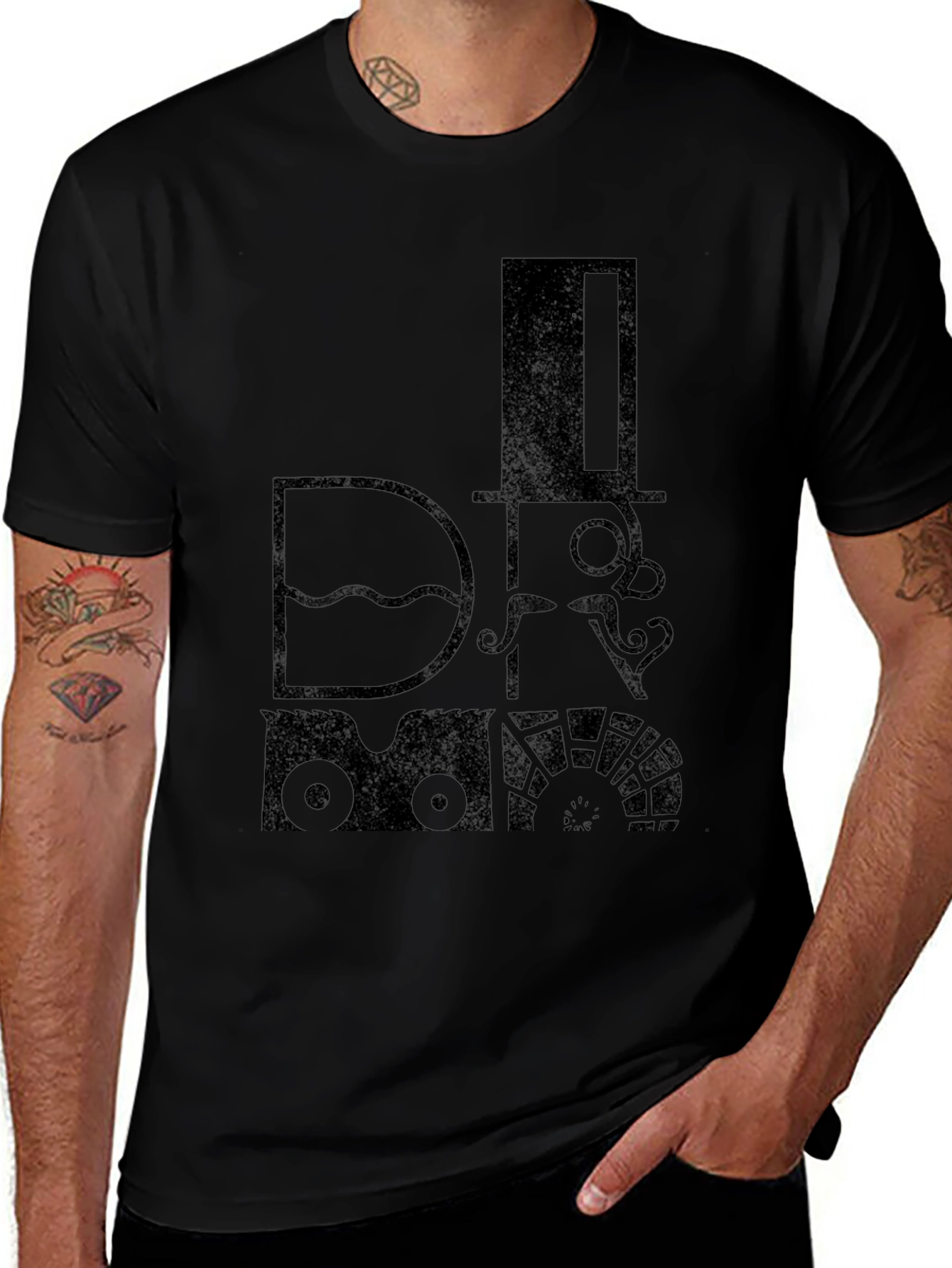 Steampunk Train Graphic T-Shirt - Retro Style