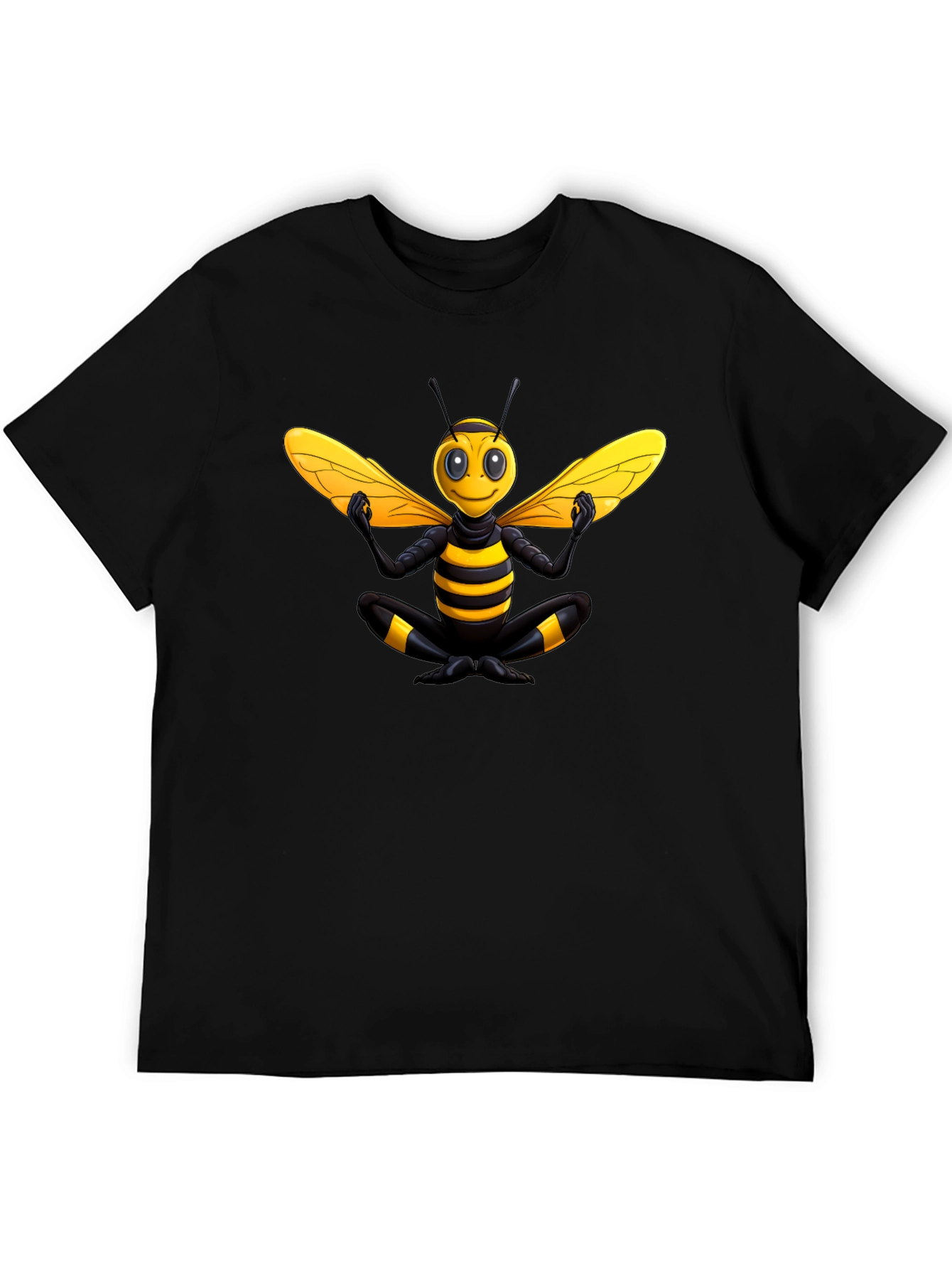 Zen Bee T-Shirt - Black Cotton Blend