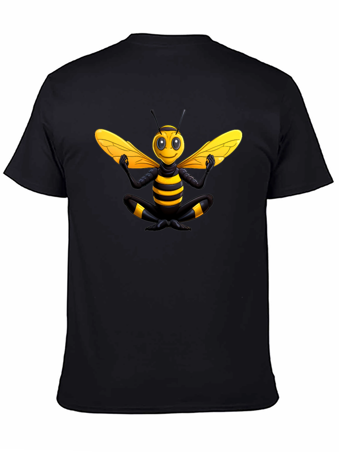 Zen Bee T-Shirt - Black Cotton Blend
