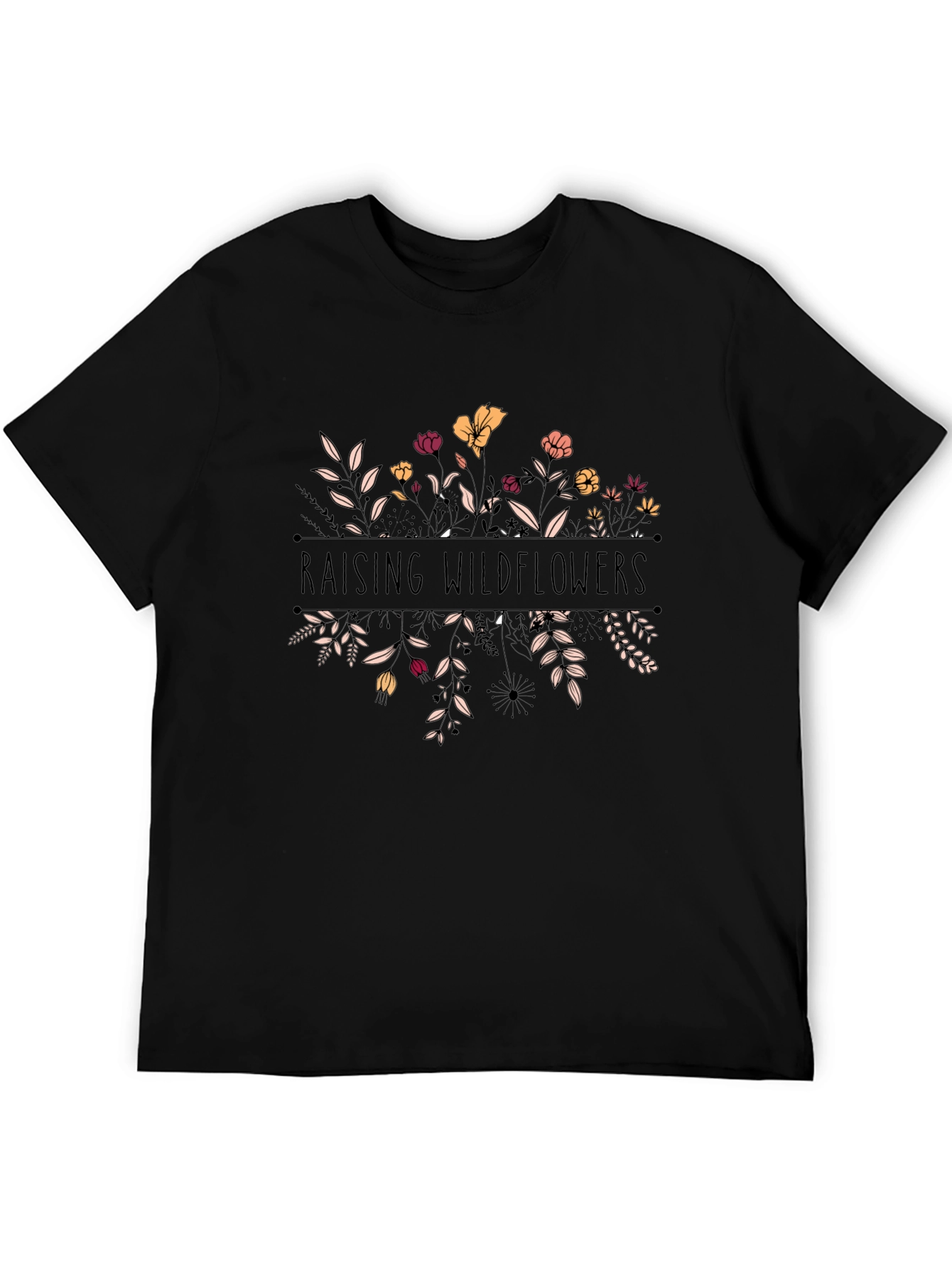 Raising Wildflowers Black Graphic Tee