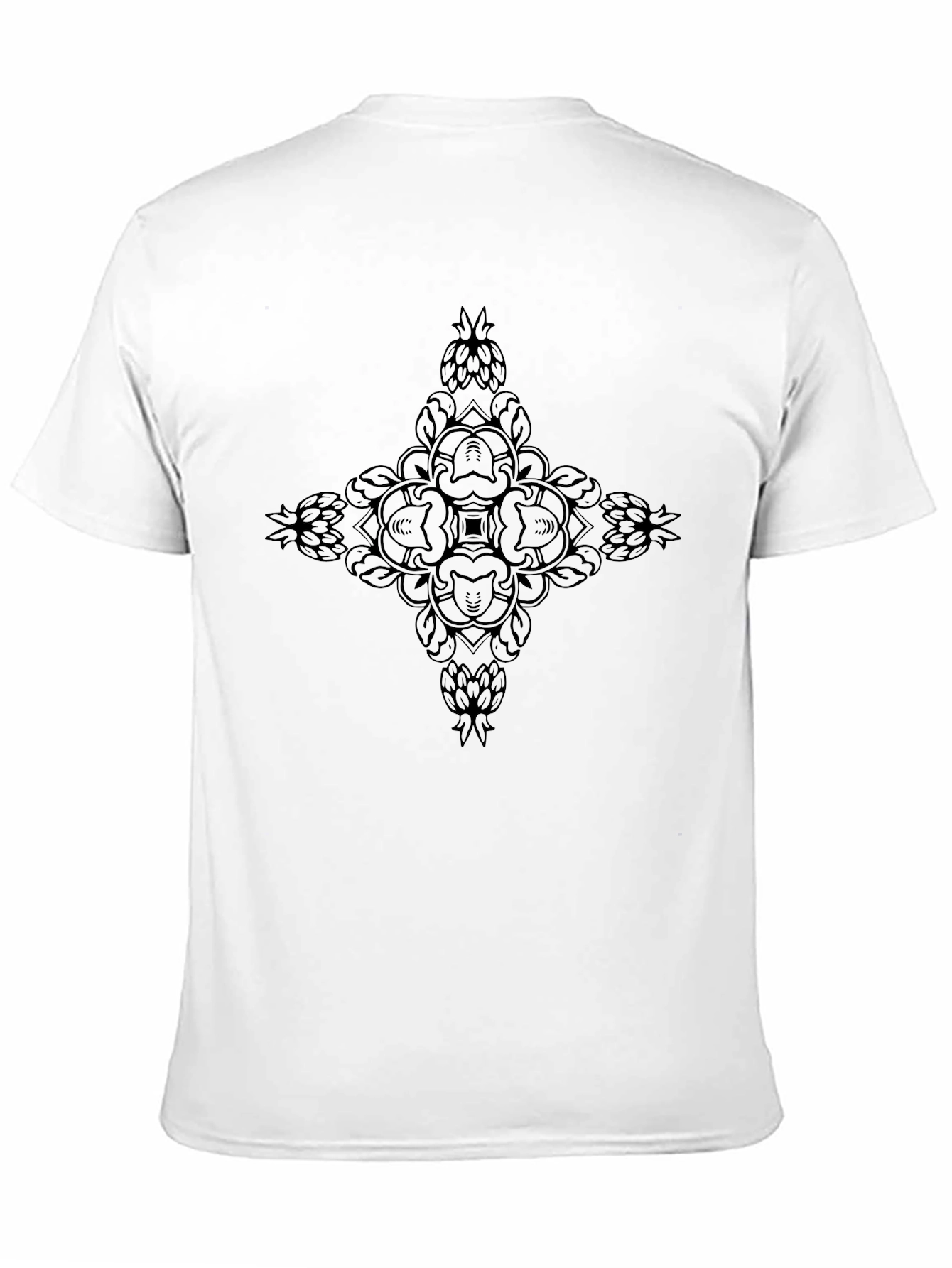 Black Mandala Graphic Tee - Stylish Mens T-Shirt