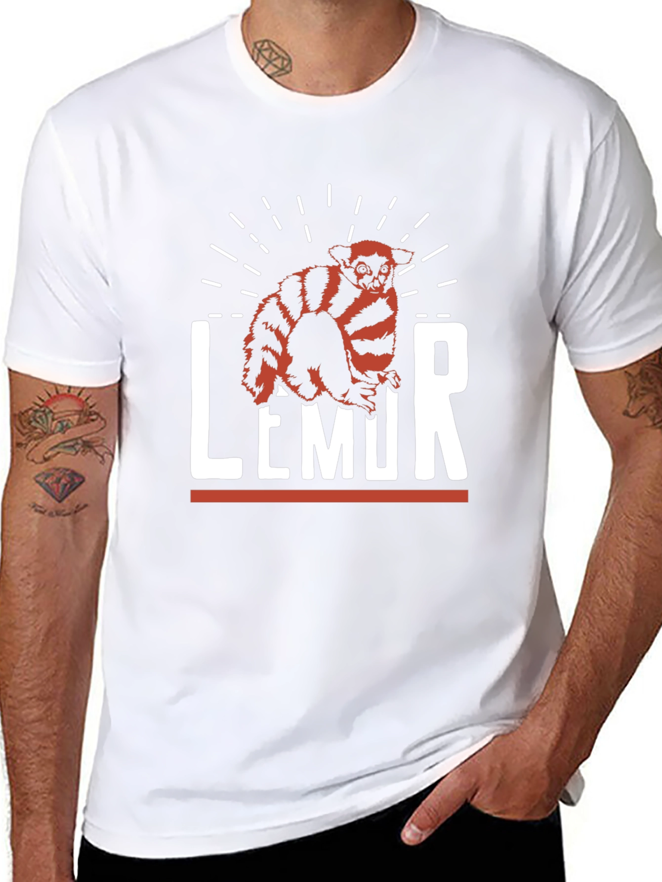 Lemur Graphic Print T-Shirt