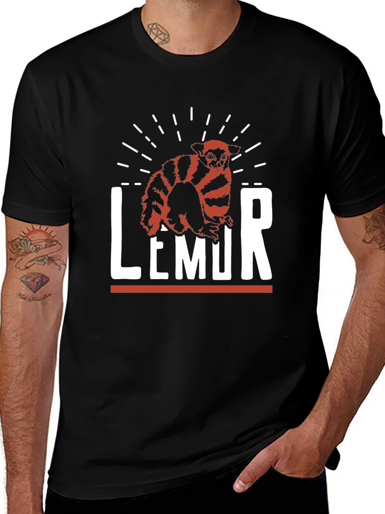 Lemur Graphic Print T-Shirt