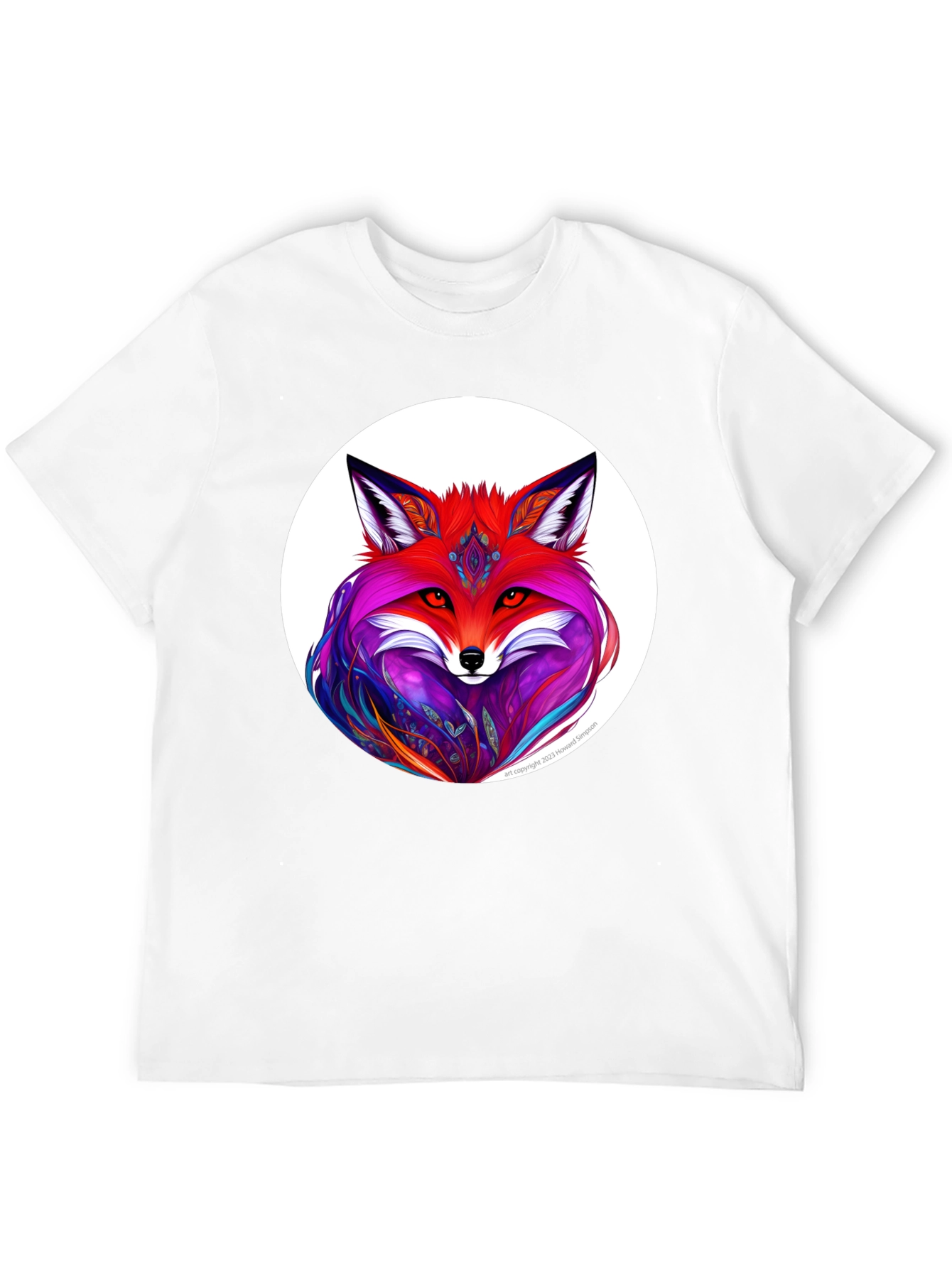 Vibrant Fox Graphic Tee - Unique Artistic Design
