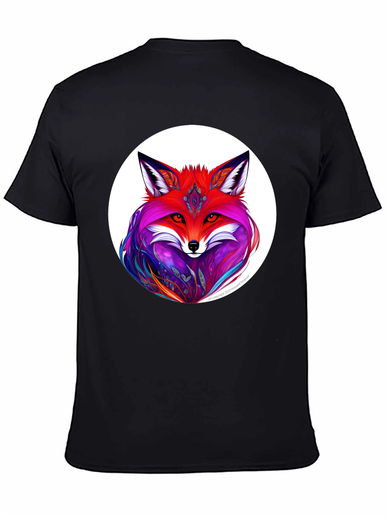 Vibrant Fox Graphic Tee - Unique Artistic Design