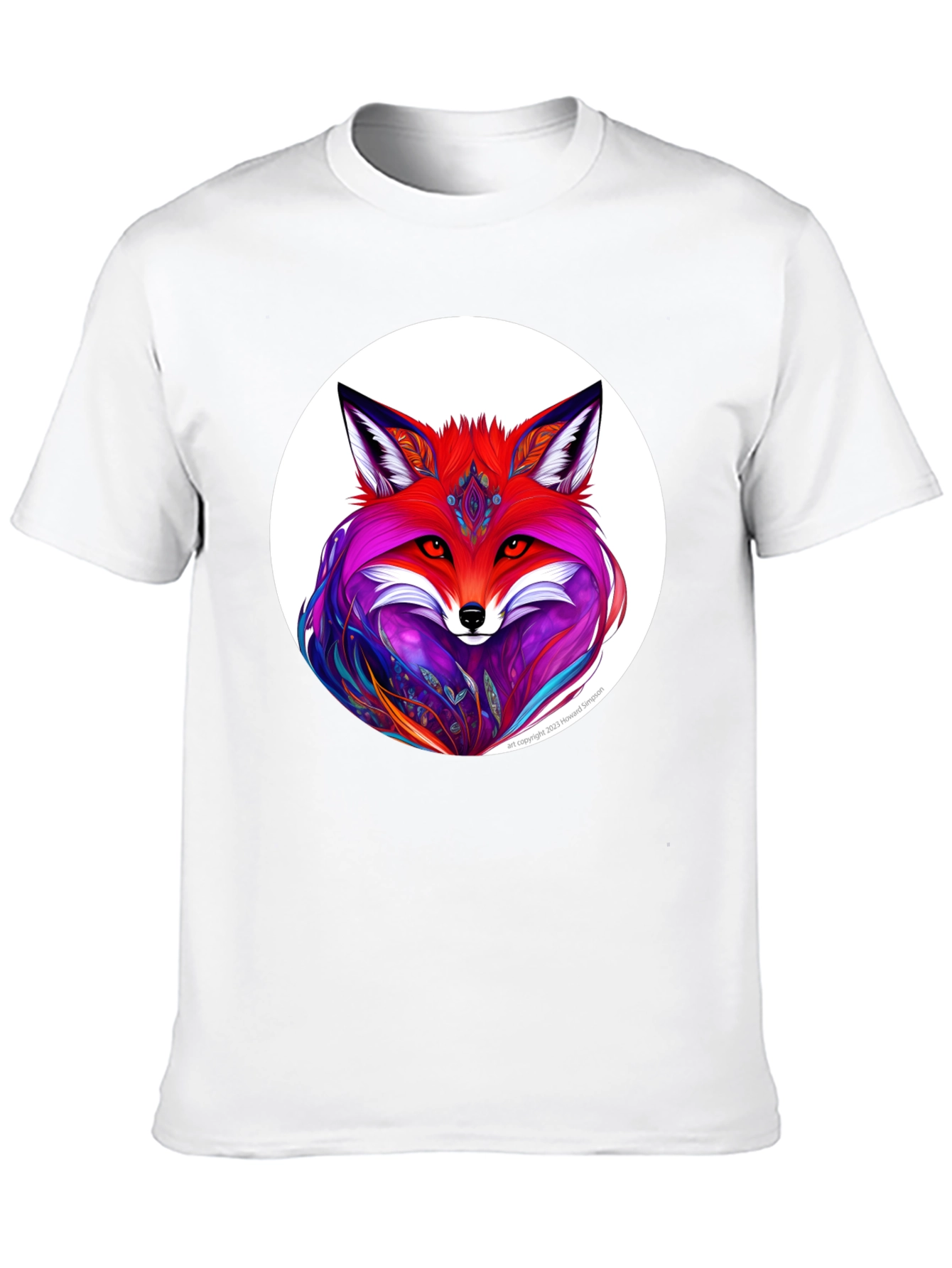 Vibrant Fox Graphic Tee - Unique Artistic Design