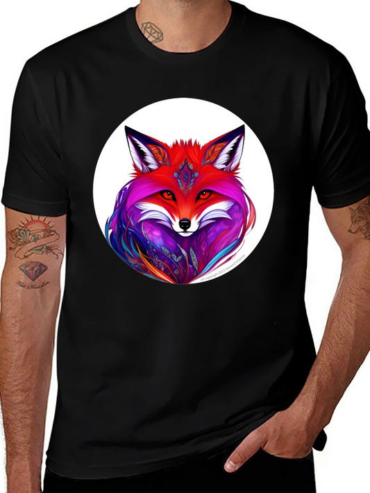 Vibrant Fox Graphic Tee - Unique Artistic Design