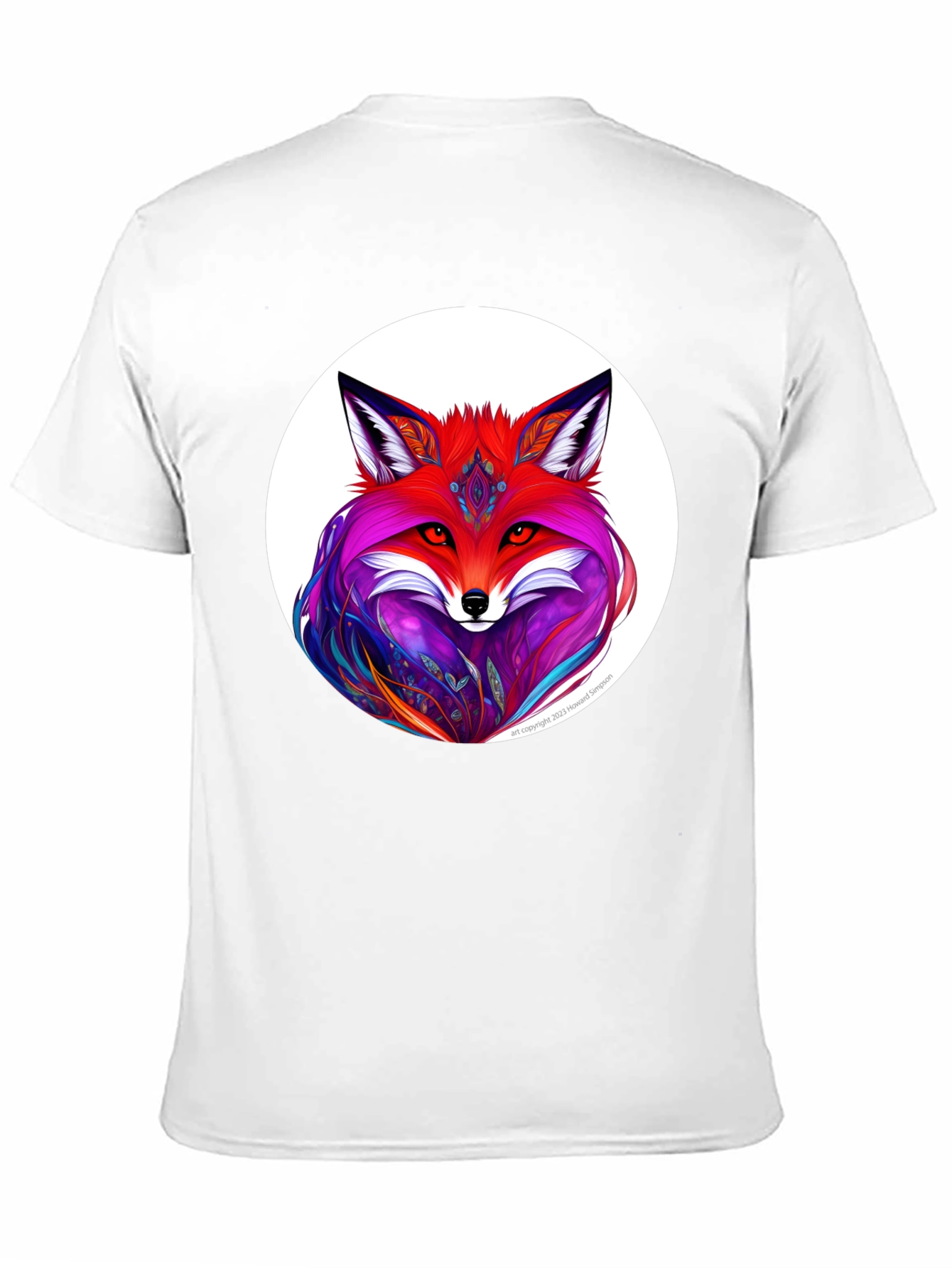 Vibrant Fox Graphic Tee - Unique Artistic Design