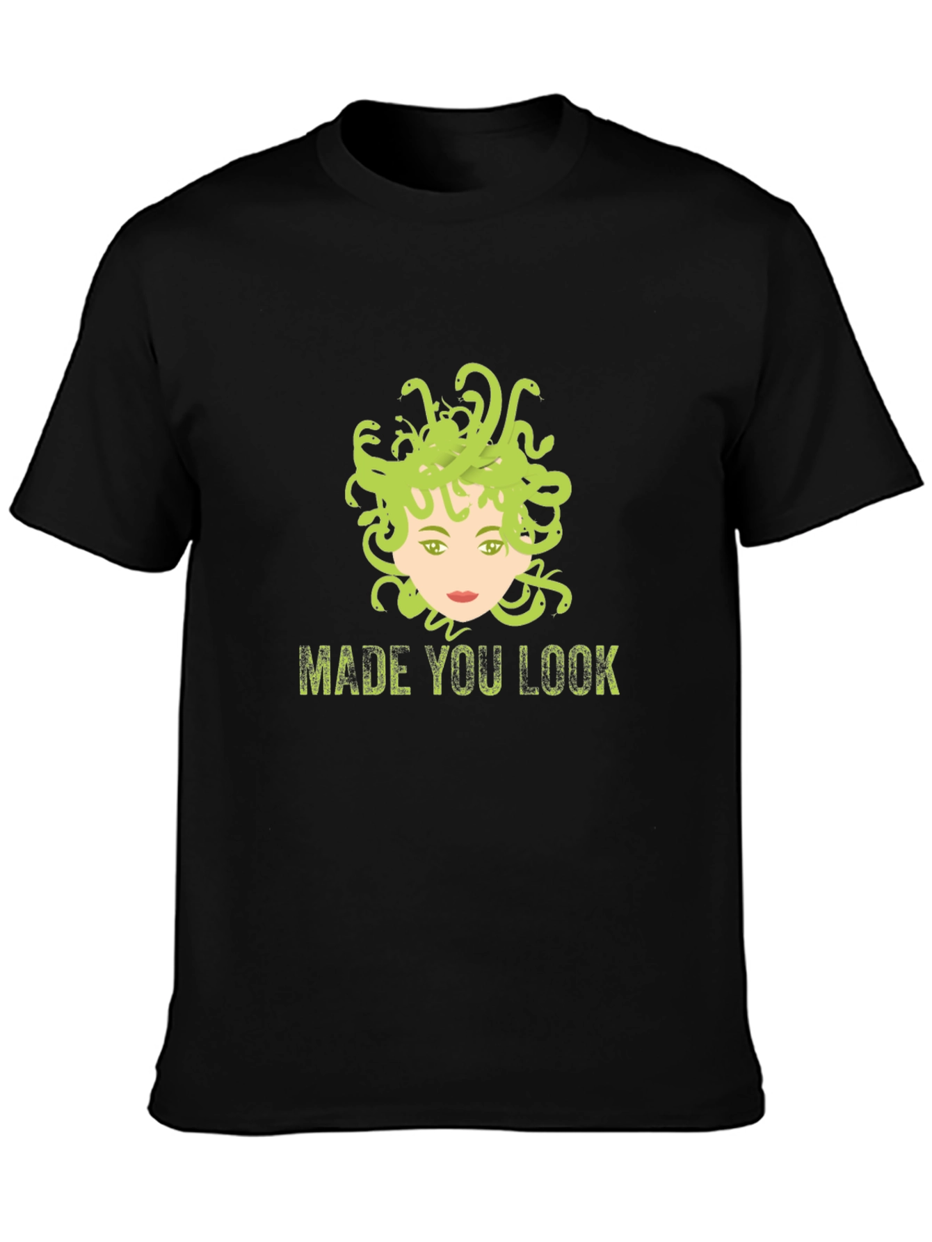 Medusa Made You Look Graphic Tee - Black