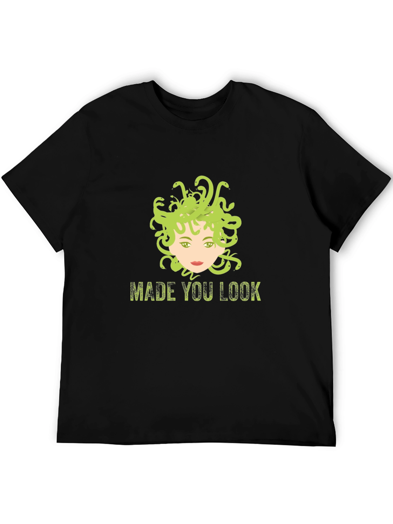 Medusa Made You Look Graphic Tee - Black